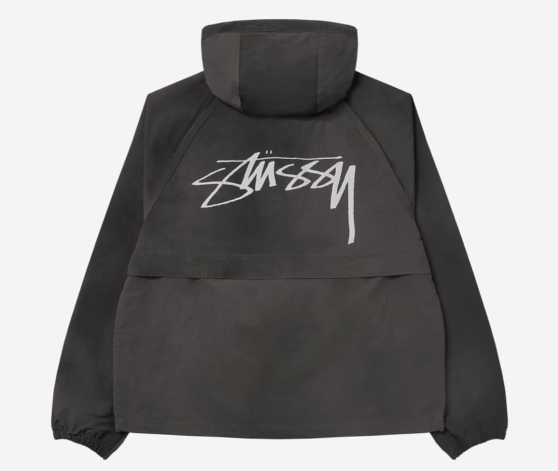 스투시 웨이브 다이 비치 쉘 자켓 블랙 팝니다. 상품이미지2