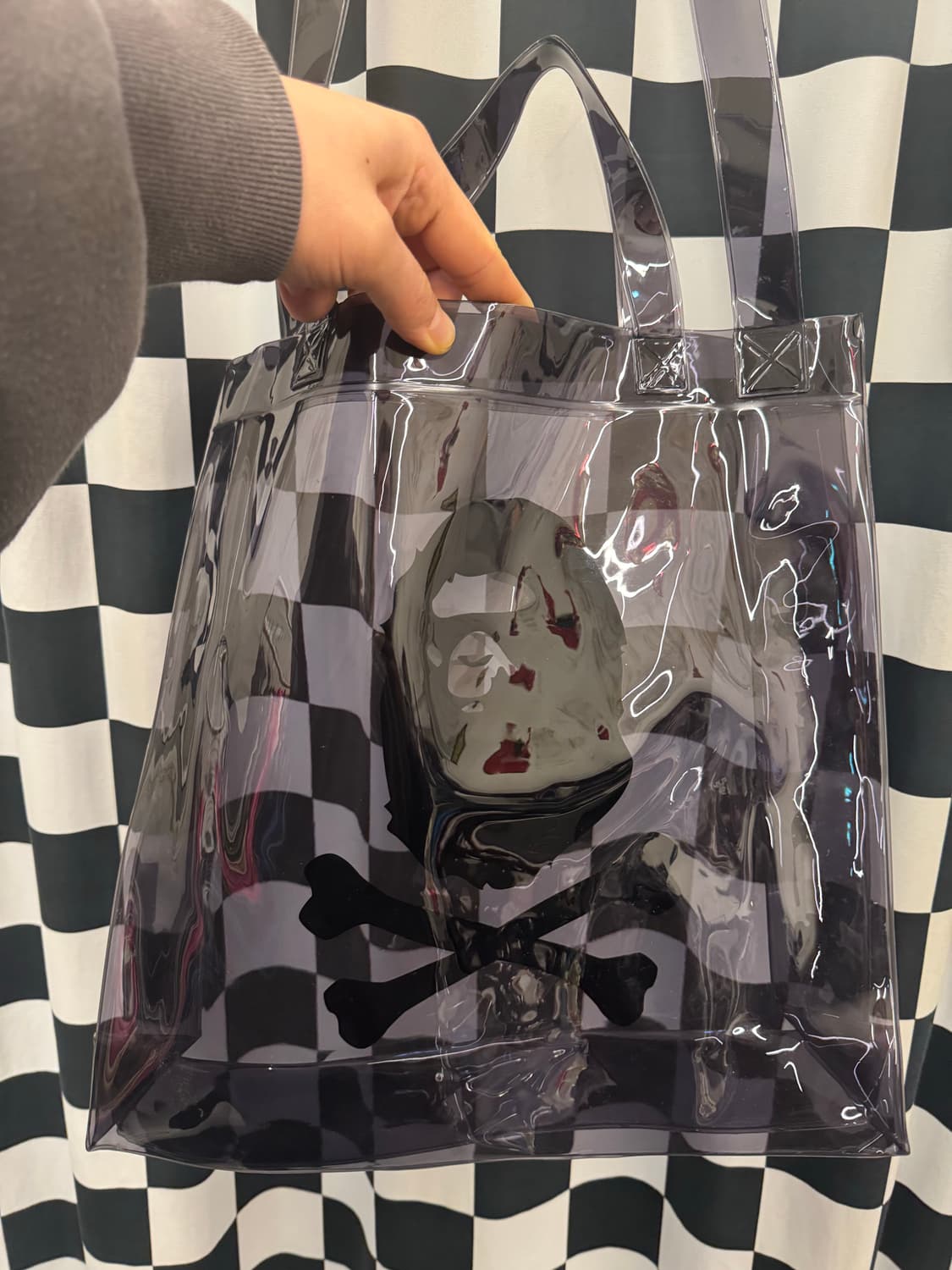 베이프 사루 크로스 pvc 크로스 쇼퍼백 미시착 새상품 처분  상품이미지1