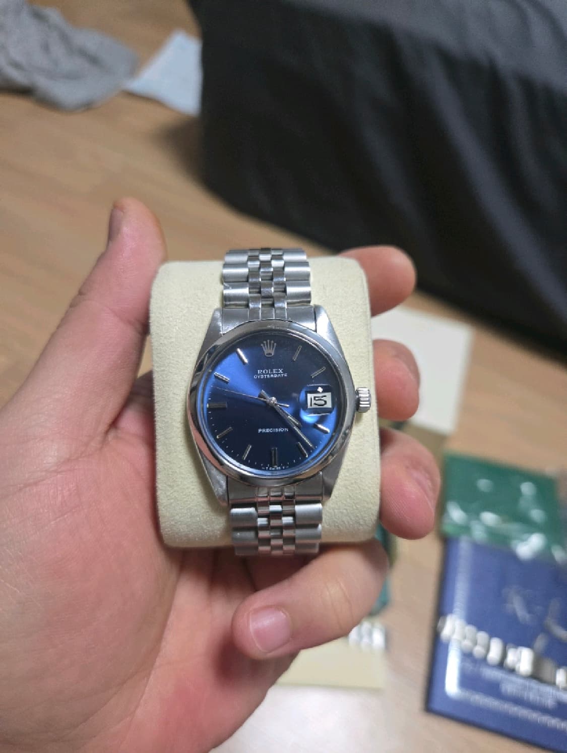 롤렉스 오이스터데이트 Precision 블루 다이얼 상품이미지3