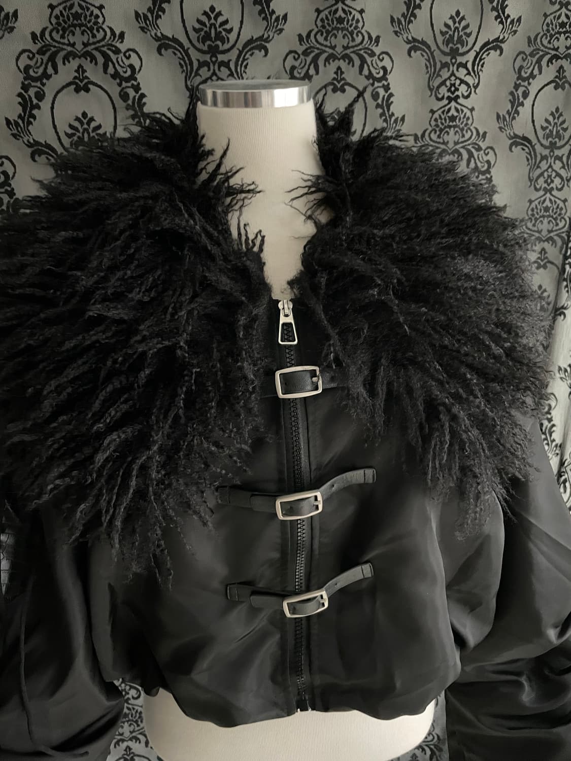 퍼 버클 셔링 크롭 패딩 상품이미지4