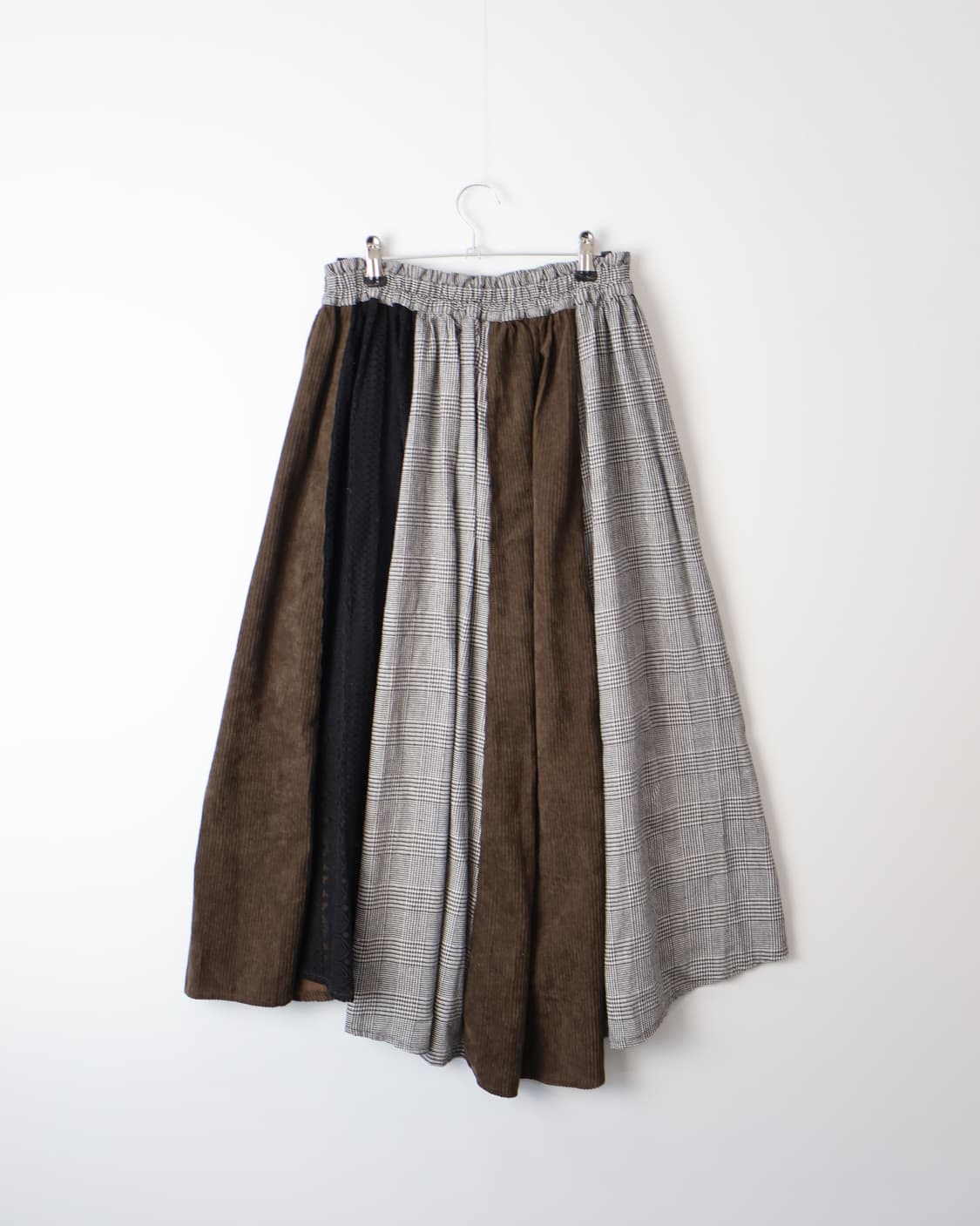 Jpn Asymmetrical Patchwork Plaid Skirt 상품이미지5