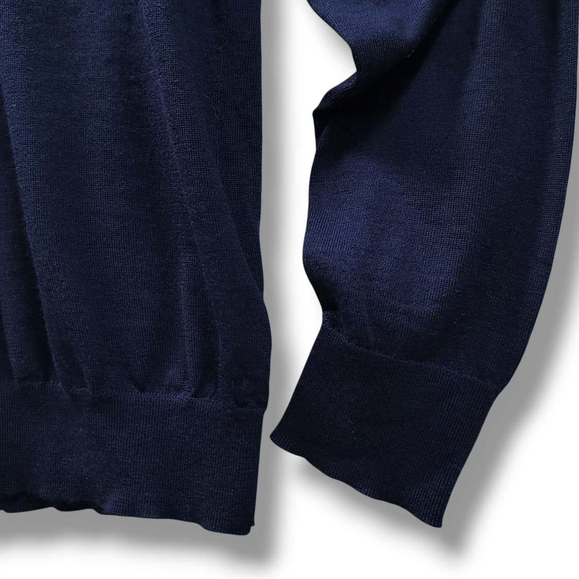 [M] 폴로 네이비 워셔블 메리노 울 브이넥 니트 상품이미지6