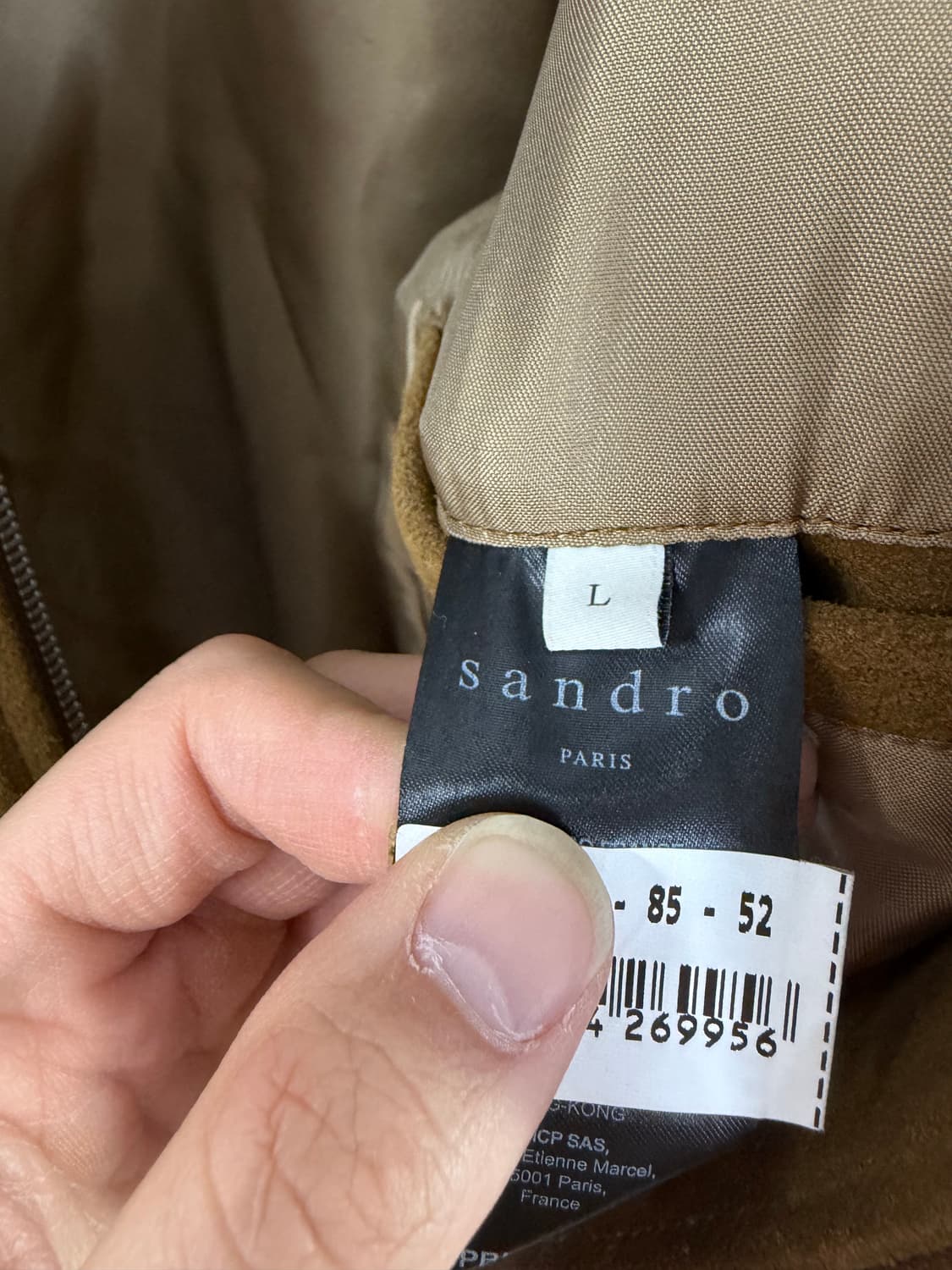 산드로옴므 산드로옴므자켓 스웨이드자켓 산드로자켓 가죽자켓 상품이미지4