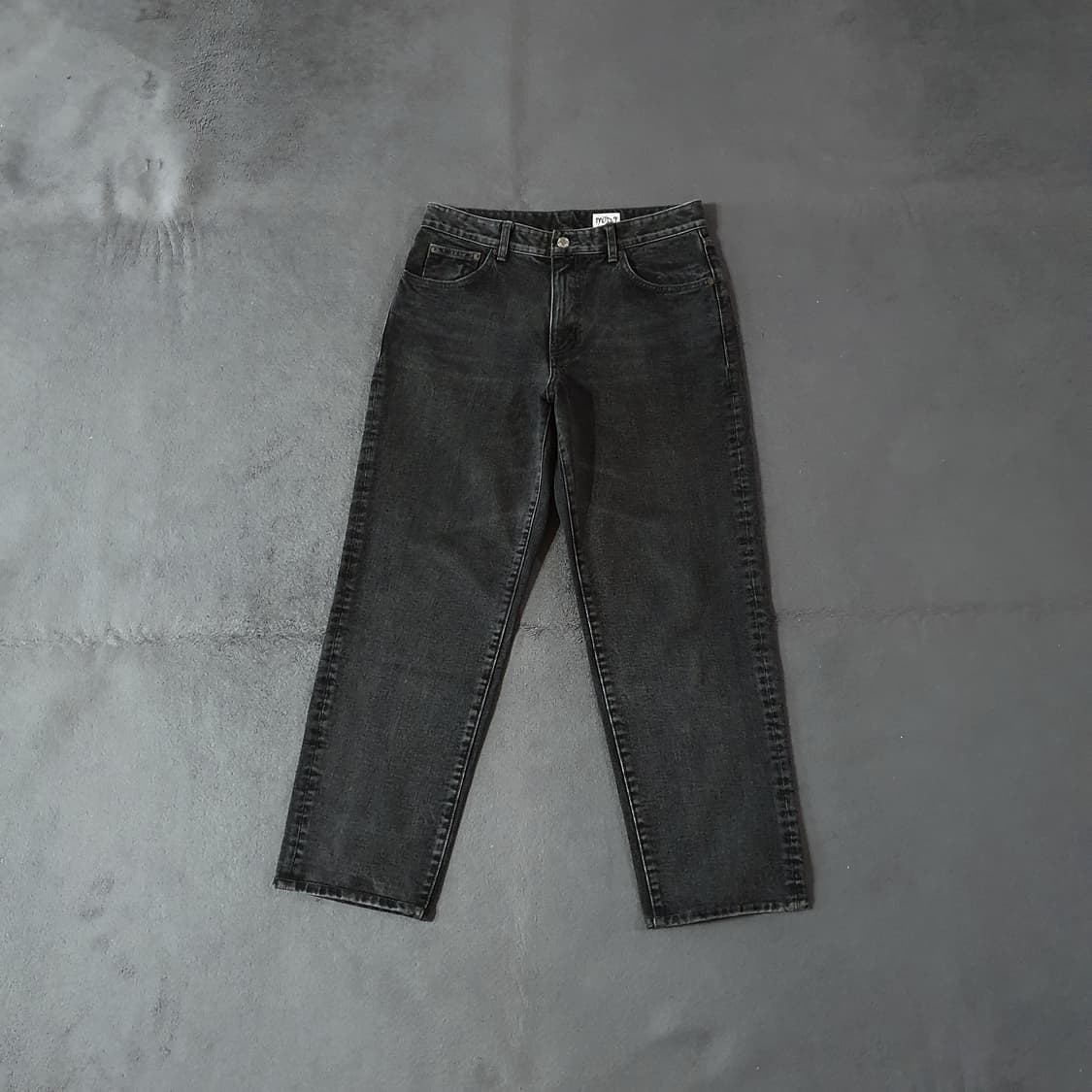 모드나인 크롭 흑청 데님 팬츠 31 상품이미지1