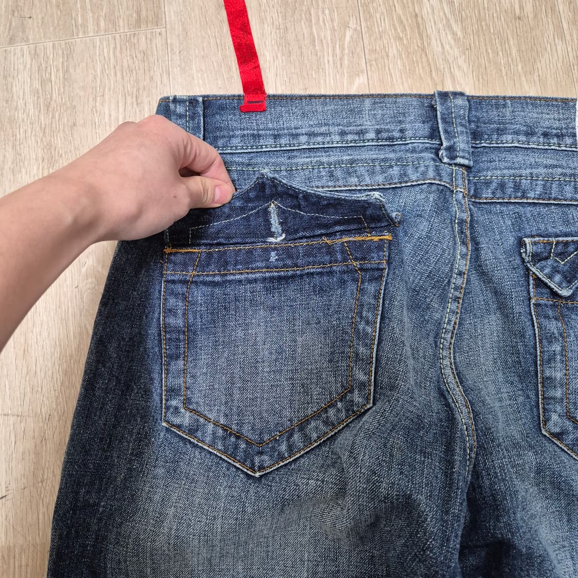 테이크 투 워싱 데님 팬츠 청바지 W34 L33 상품이미지6