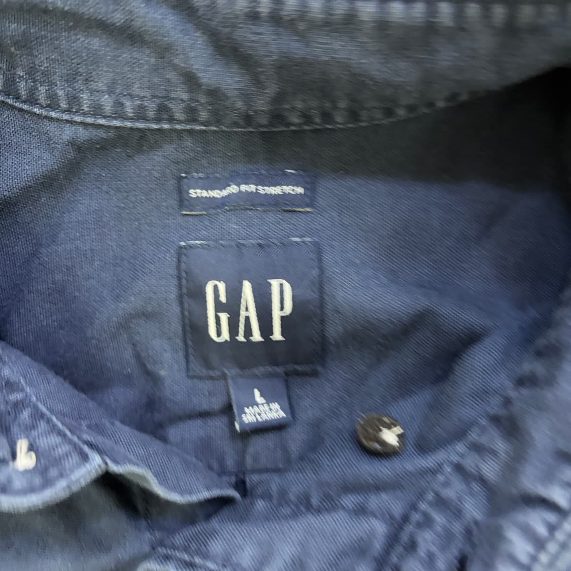 L GAP 네이비 긴팔 버튼업 셔츠 0520D 상품이미지3