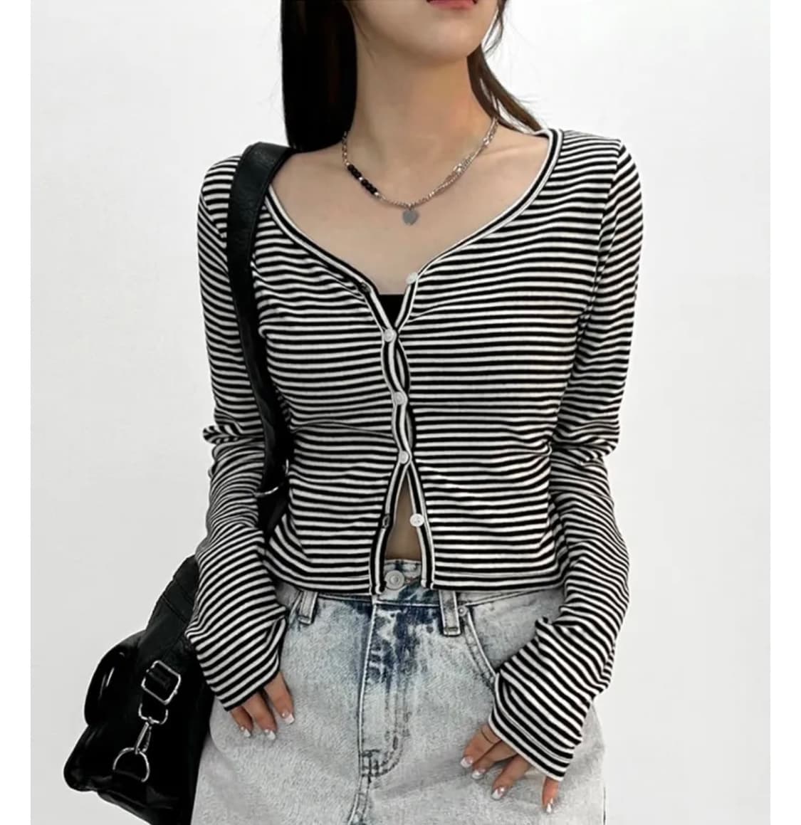 아쿠비클럽 cardigan _ 블랙 상품이미지3