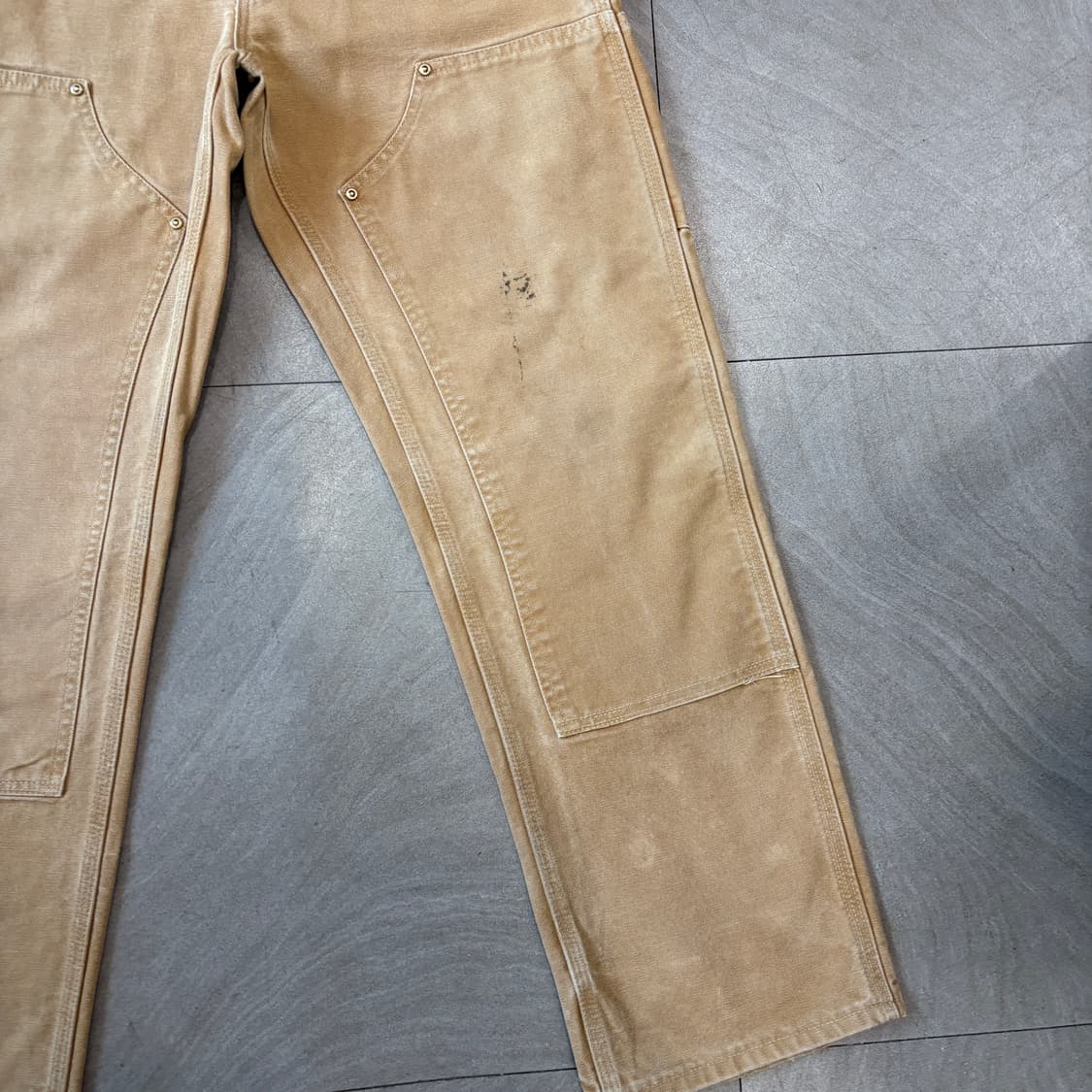 칼하트 미국 생산 브라운 더블니 팬츠 바지 상품이미지4