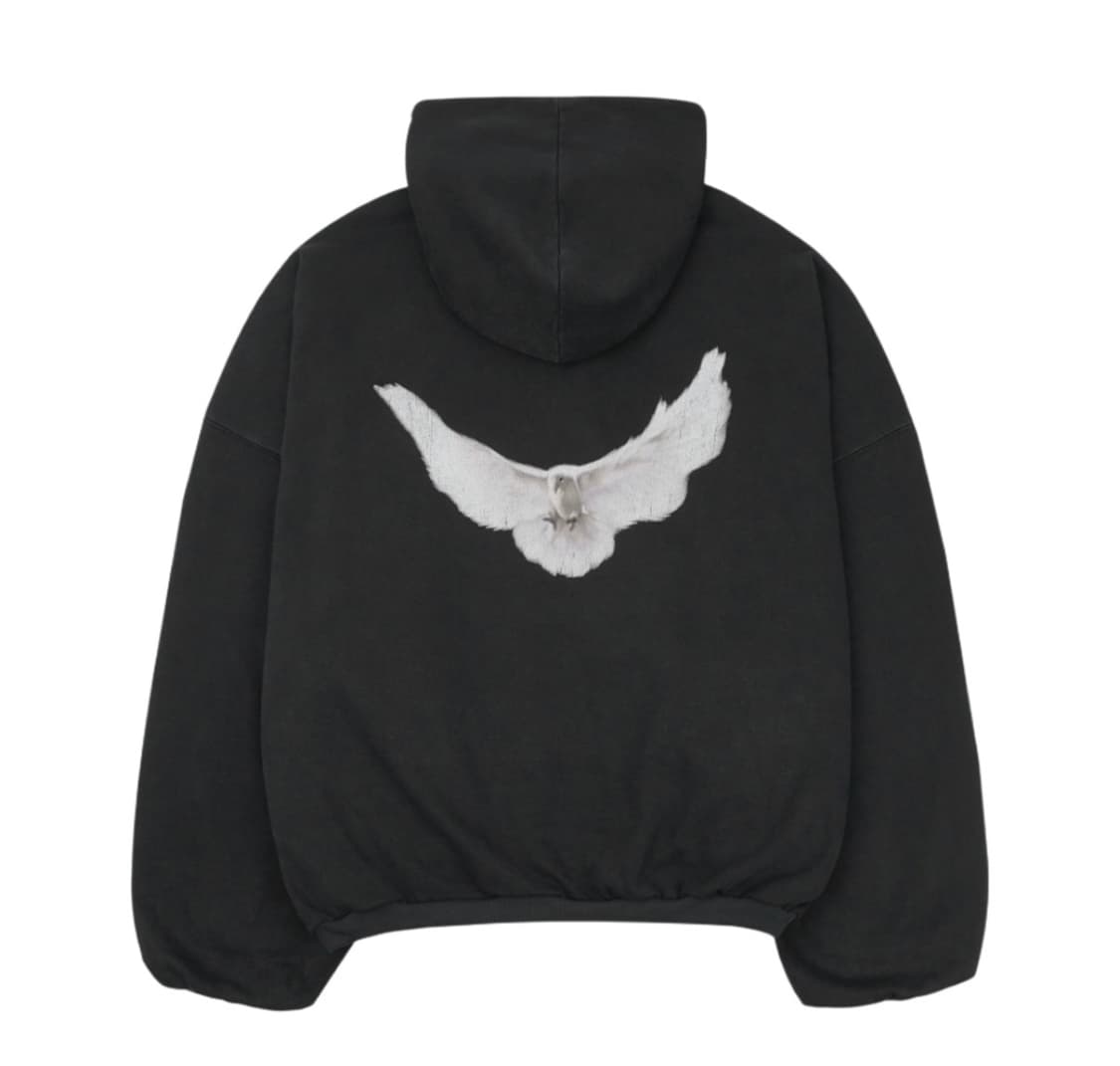 [새상품]이지갭 발렌시아가 워시드 블랙 후드티 XS 사이즈 상품이미지1