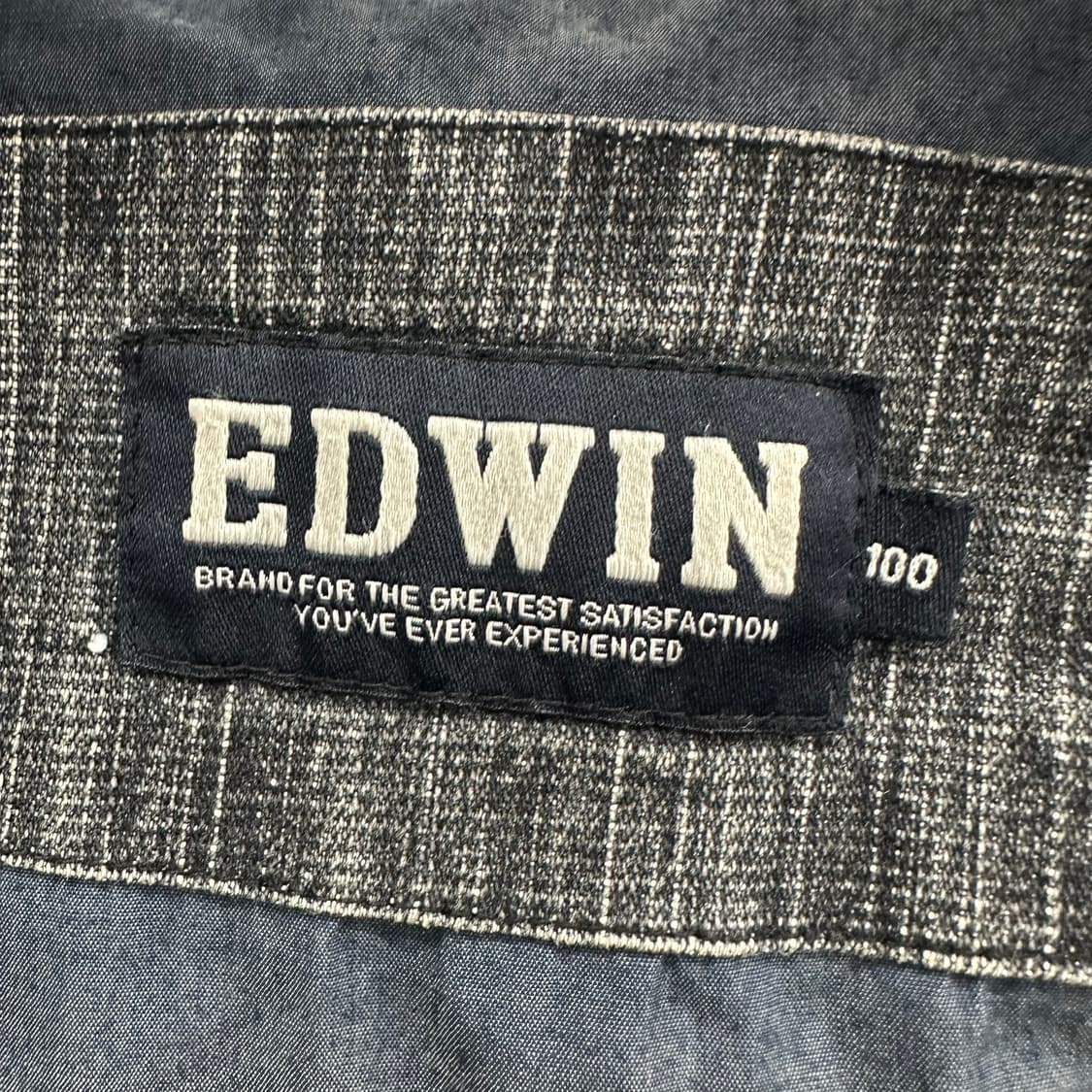 100 EDWIN 여자 y2k 데님 덕다운 패딩 상품이미지4