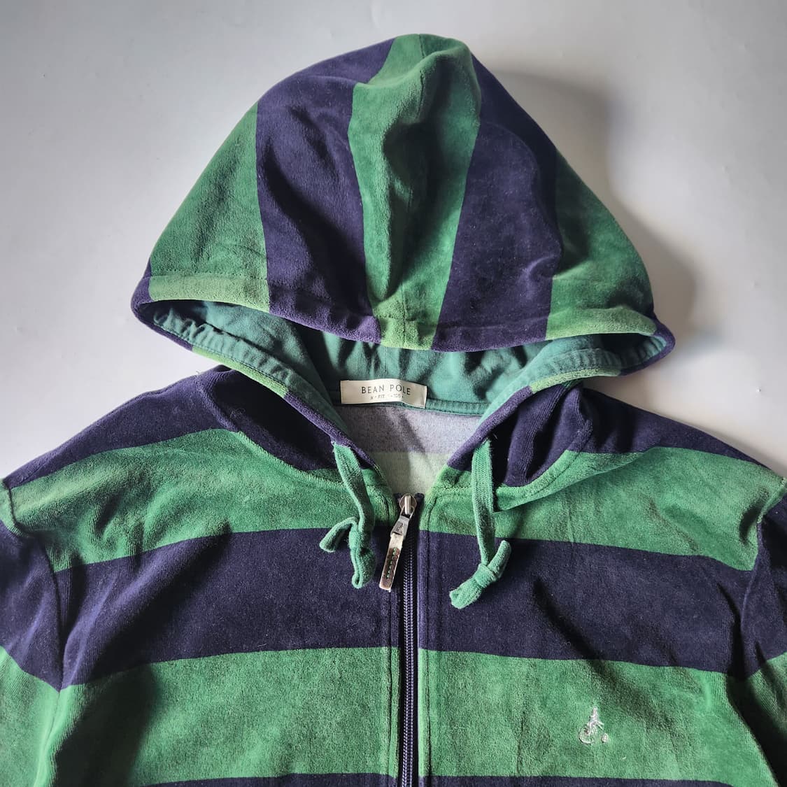 빈폴 긱시크 벨벳 스트라이프 후디 상품이미지4