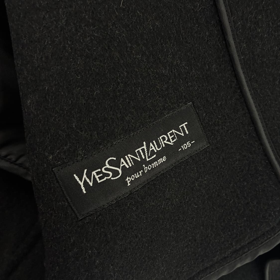 Yves Saint Laurent  입생로랑 블랙 카라 울 코트  상품이미지6