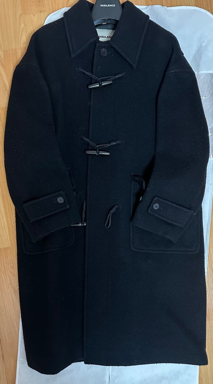 인사일런스 발마칸 더플 코트 블랙 M사이즈 상품이미지1