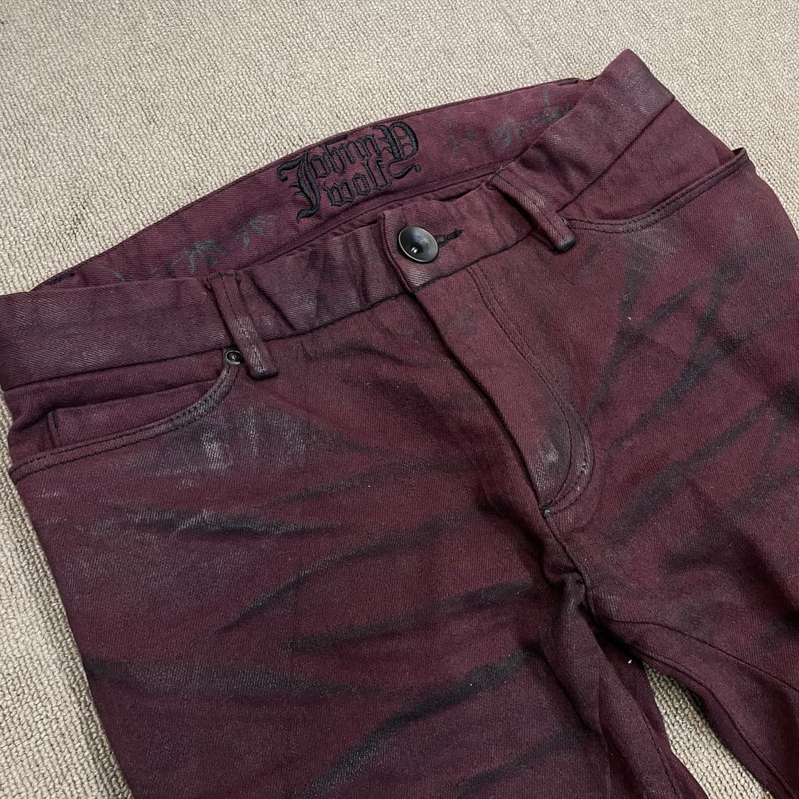 JOHNNY WOLF 블리치드 스키니 팬츠 상품이미지2