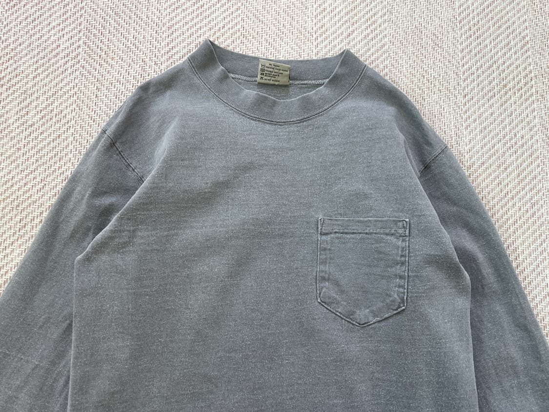 빈티지 usa 피그먼트다잉 그레이 긴팔티셔츠  상품이미지2