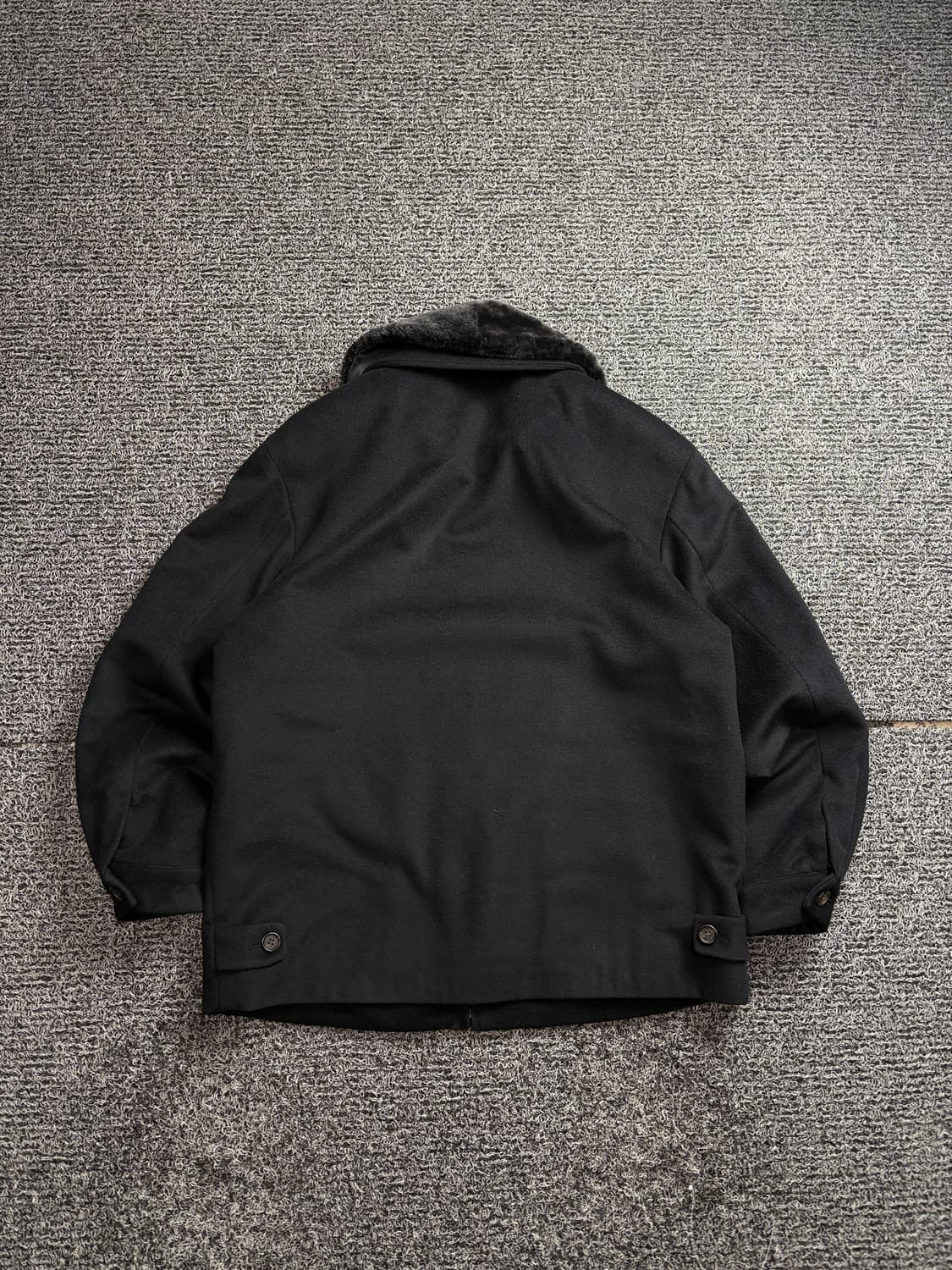 90s 입생로랑 아카이브 자수로고 캐시미어 발마칸 하프 코트 2587 상품이미지4