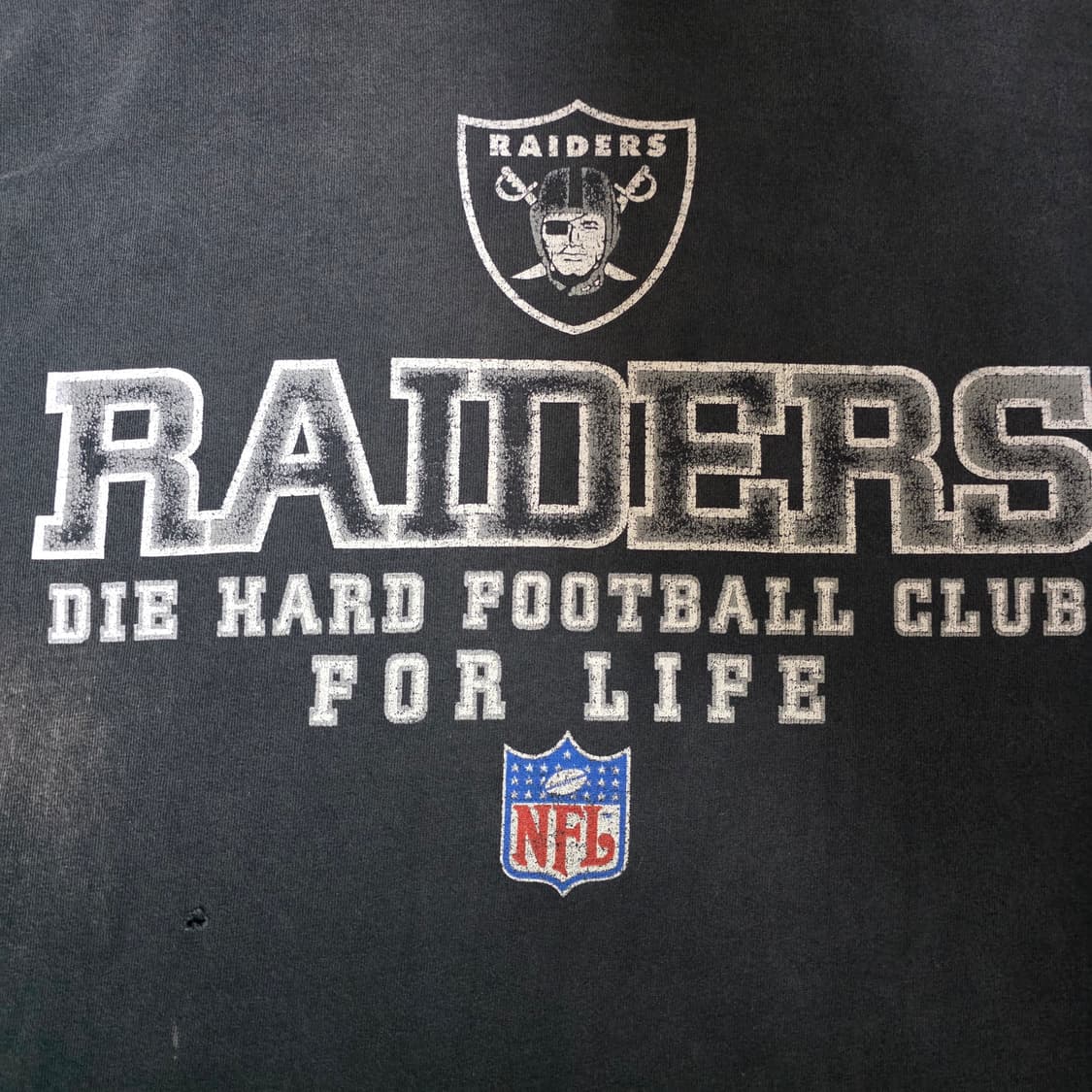 [XXL] 00s NFL Raiders 레이더스 트래쉬드 빈티지 롱슬리브 상품이미지3
