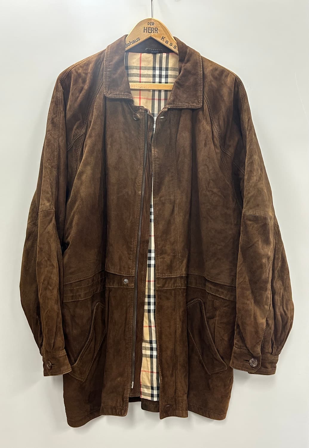 90s 버버리 스웨이드 하프코트 상품이미지6