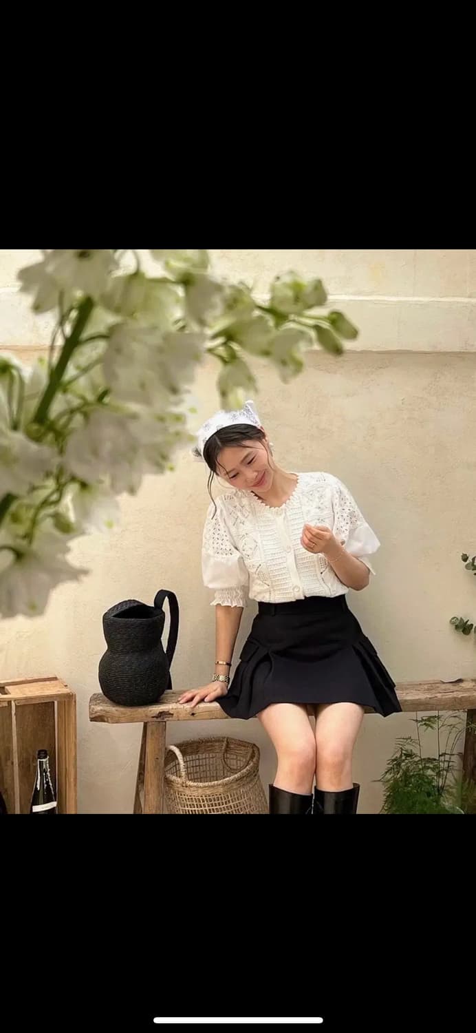 살롱드매그 니트레이스 블라우스 가디건 - 아이 상품이미지3