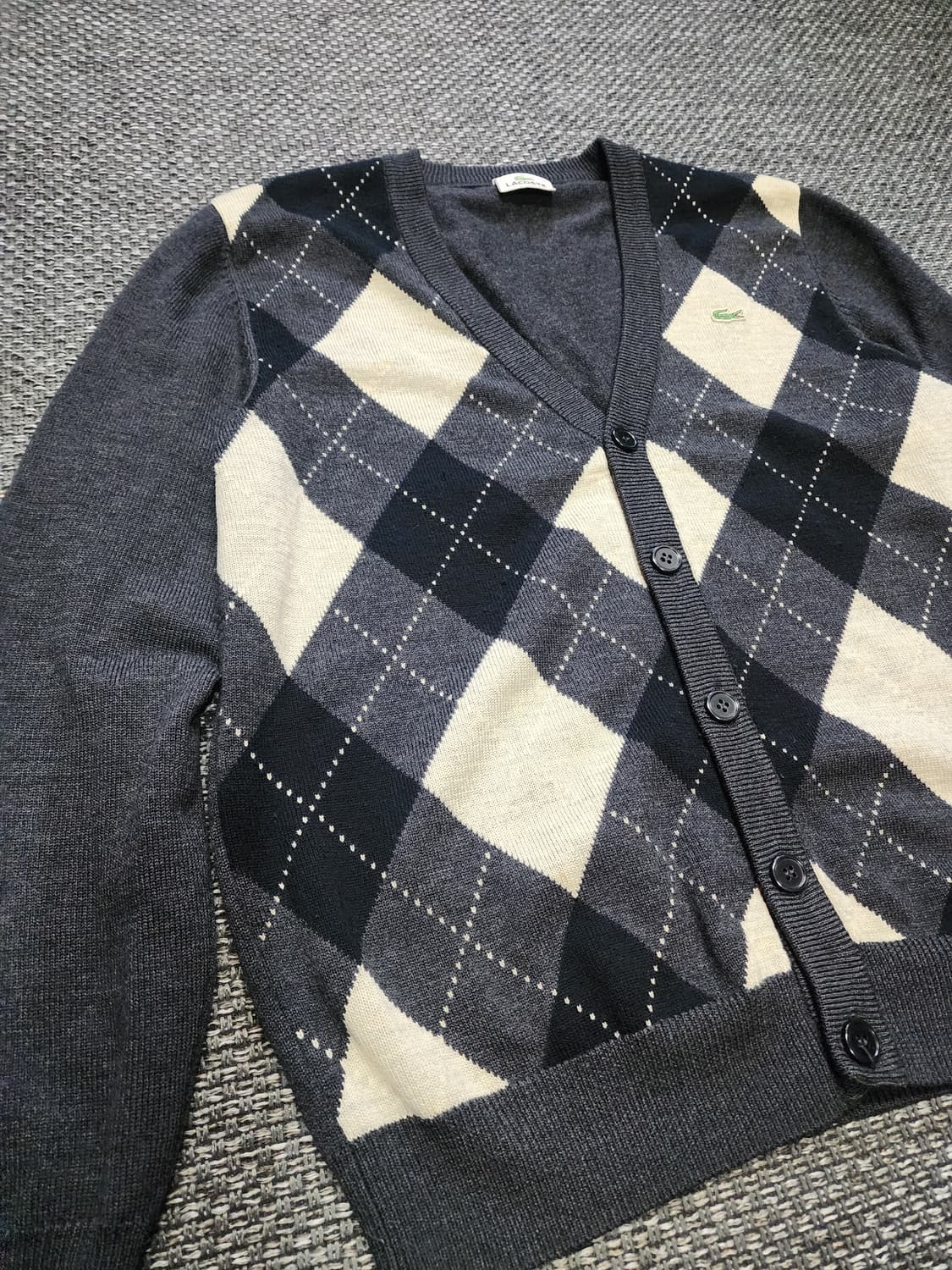 라코스테 아가일 패턴 가디건 상품이미지6