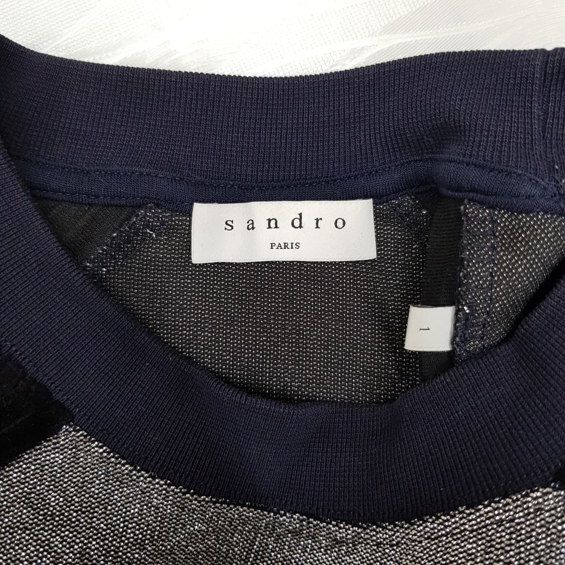 SANDRO 산드로 배색 글리터 자수 포인트 스웻셔츠 1사이즈 상품이미지6