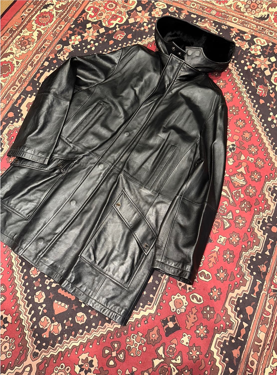 ( L-XL ) 양가죽코트 가죽코트 가죽카코트 가죽후디 가죽후드 상품이미지6