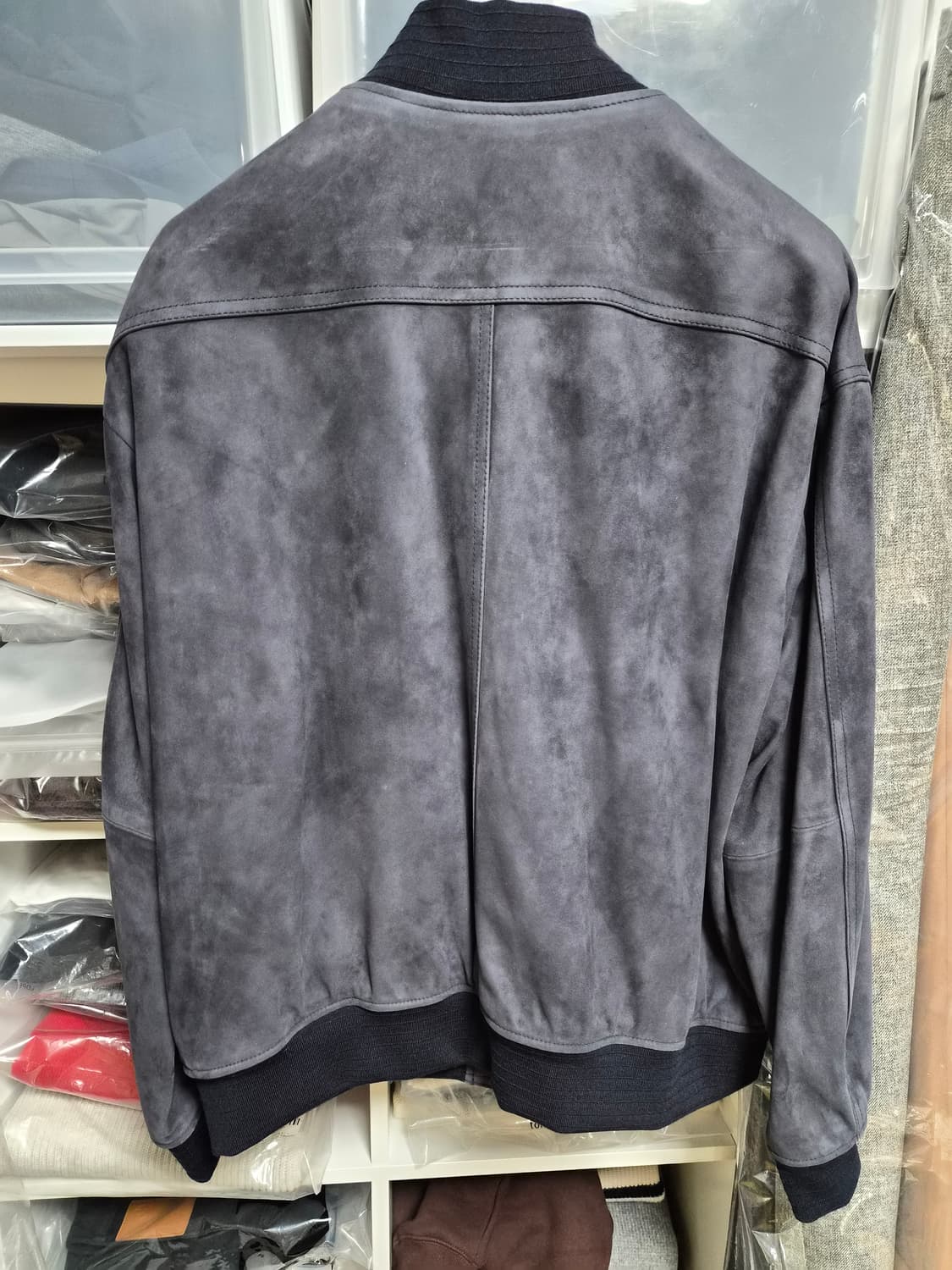 포터리 A-1 스웨이드 자켓 네이비 2 상품이미지10