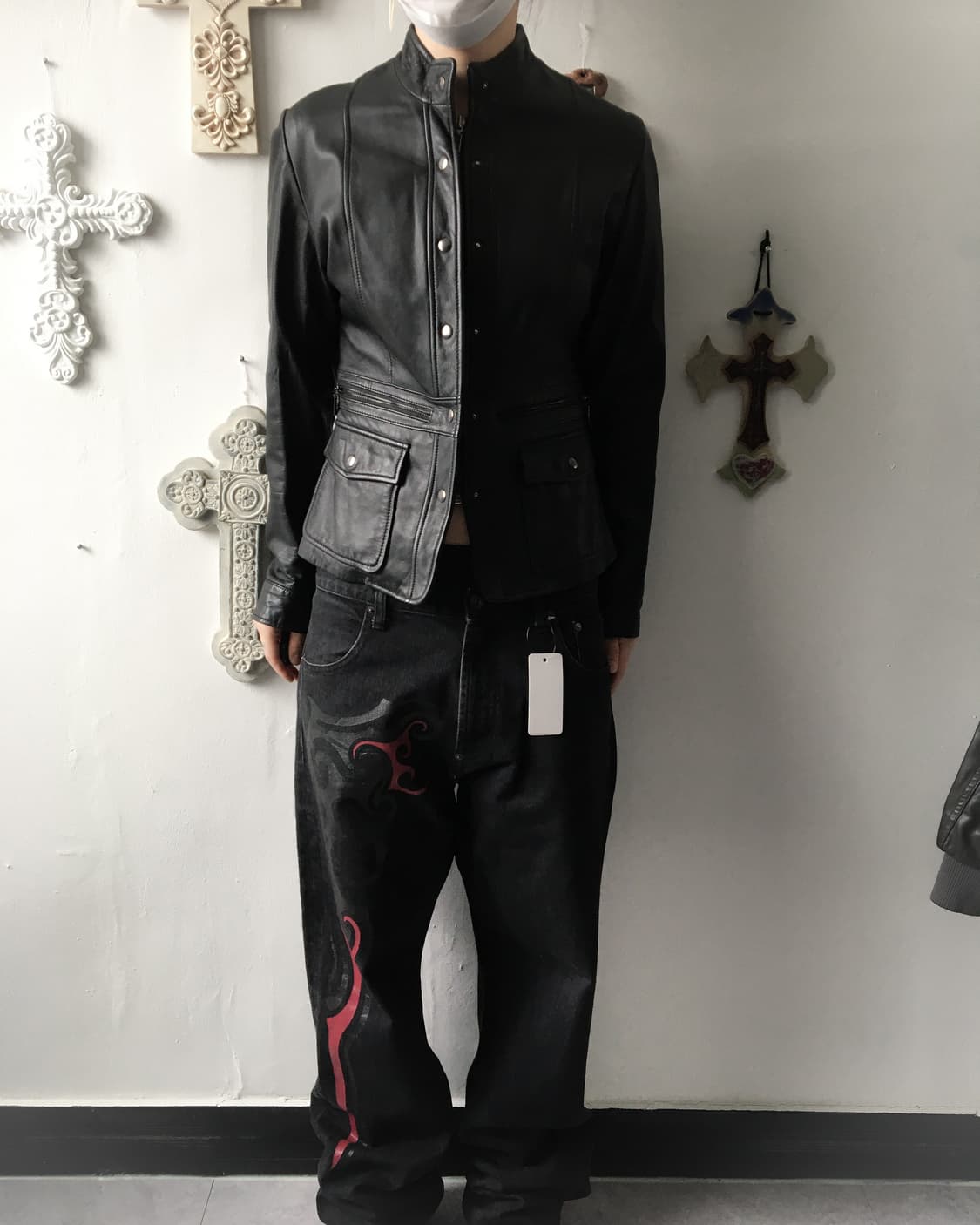 Slim fit lamb leather jacket 상품이미지5