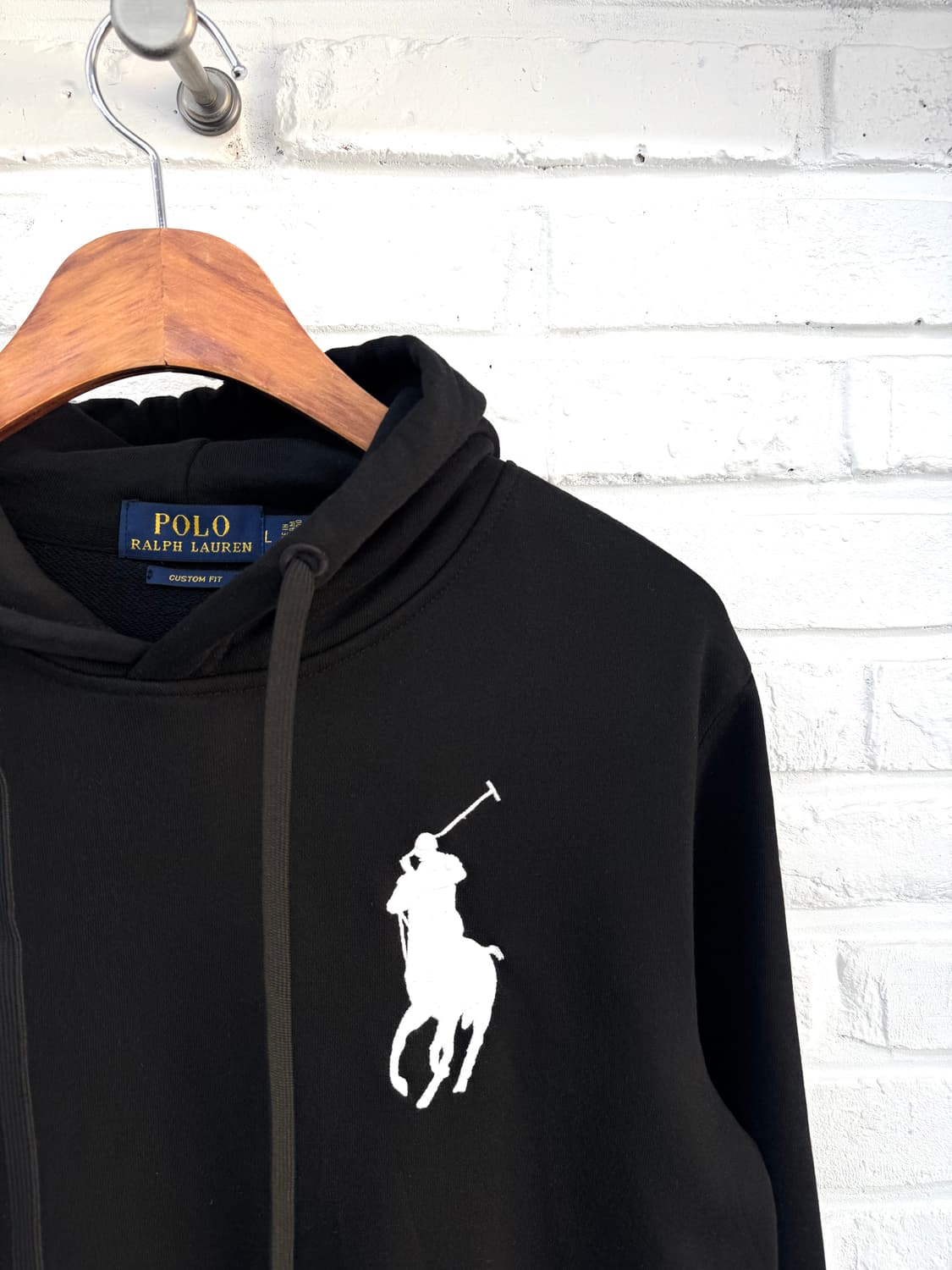 폴로 블랙 커스텀핏 빅포니 후드티 상품이미지4