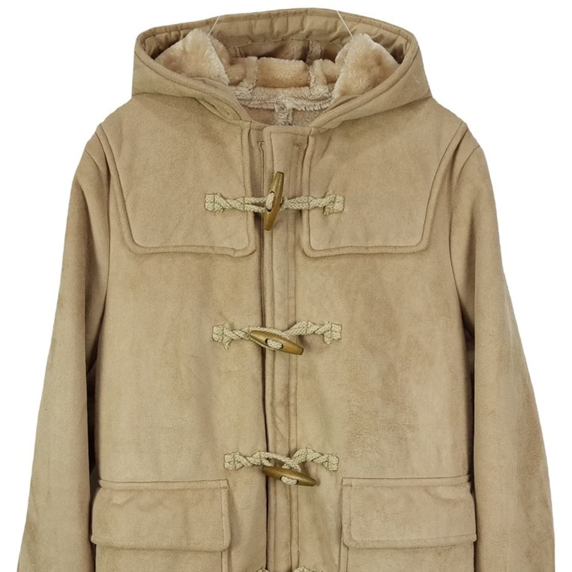 [일본빈티지] 안감 퍼 스웨이드 토글 후드 더플 코트 M18306 상품이미지4