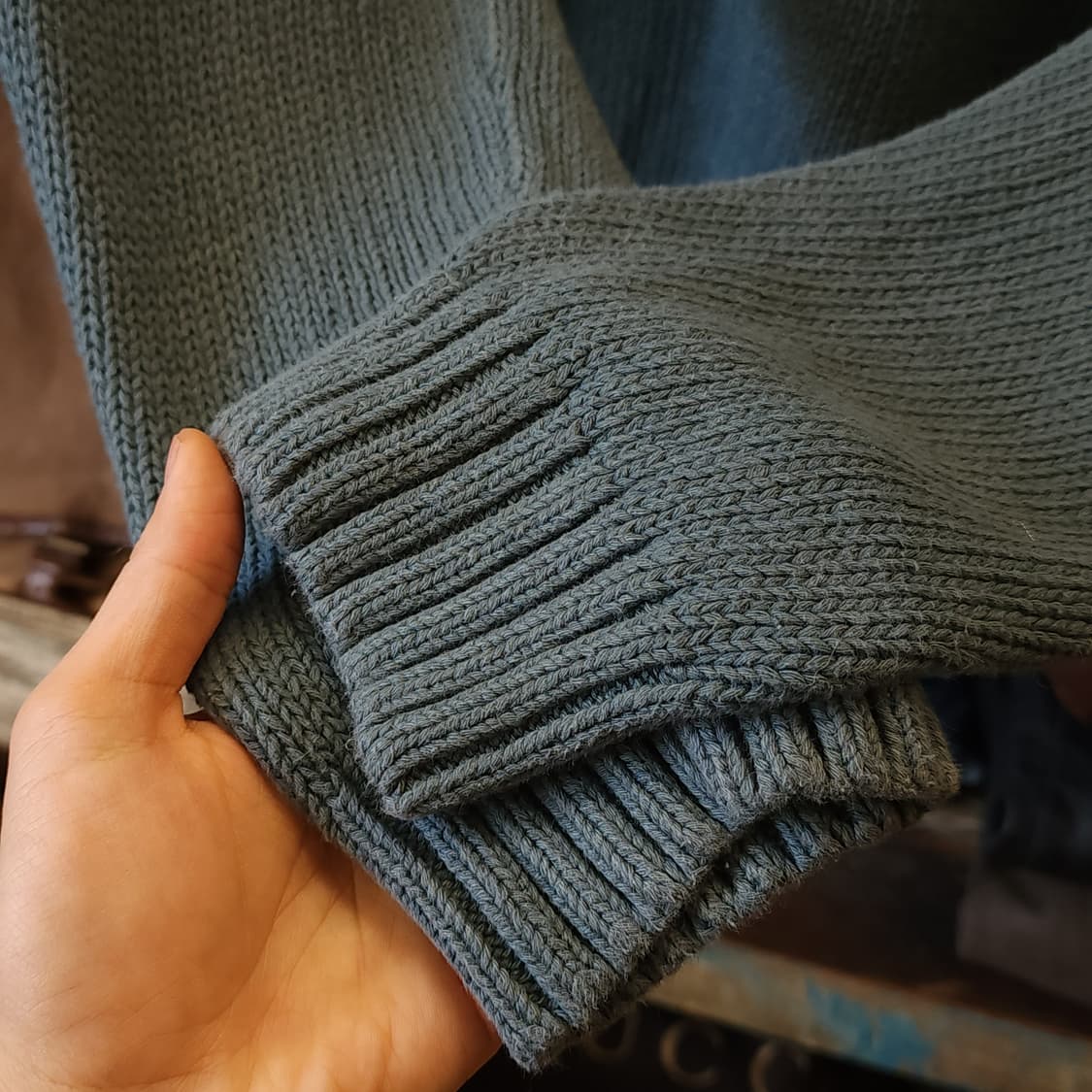 90s 폴로 니트 스키퍼 골지 니트 스웨터 코튼 니트 L 상품이미지9