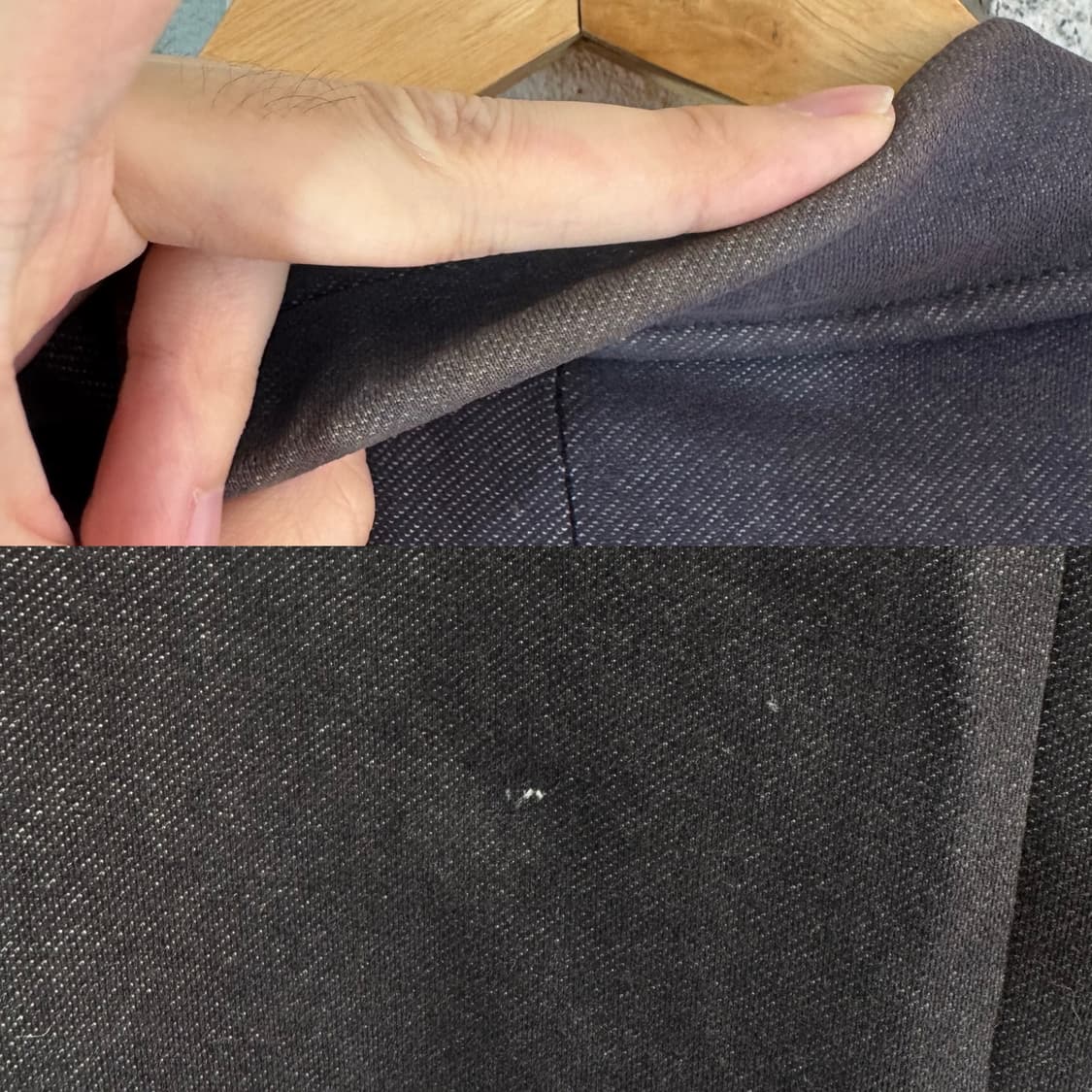 아르마니 익스체인지 빅로고 엘보 패치 원버튼 자켓 상품이미지9