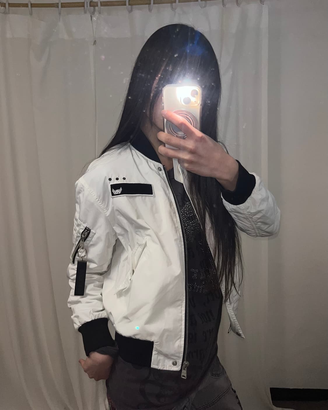 버카루 그런지 프린팅 항공점퍼 상품이미지3