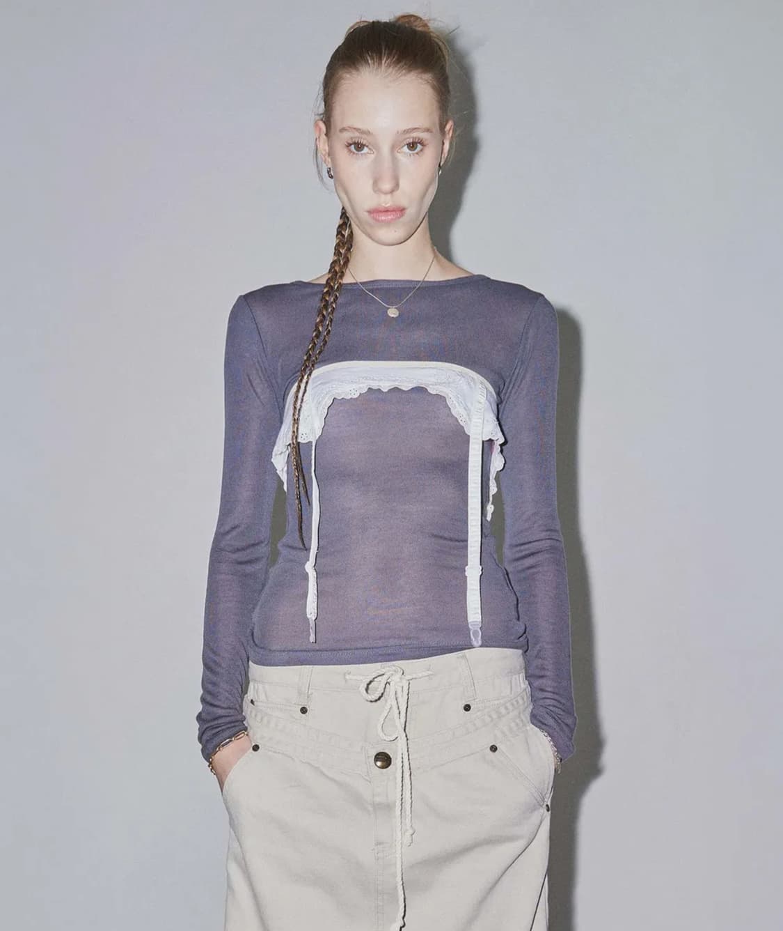 스컬프터 My Go To Tencel Tee Charcoal 롱슬리브 상품이미지1