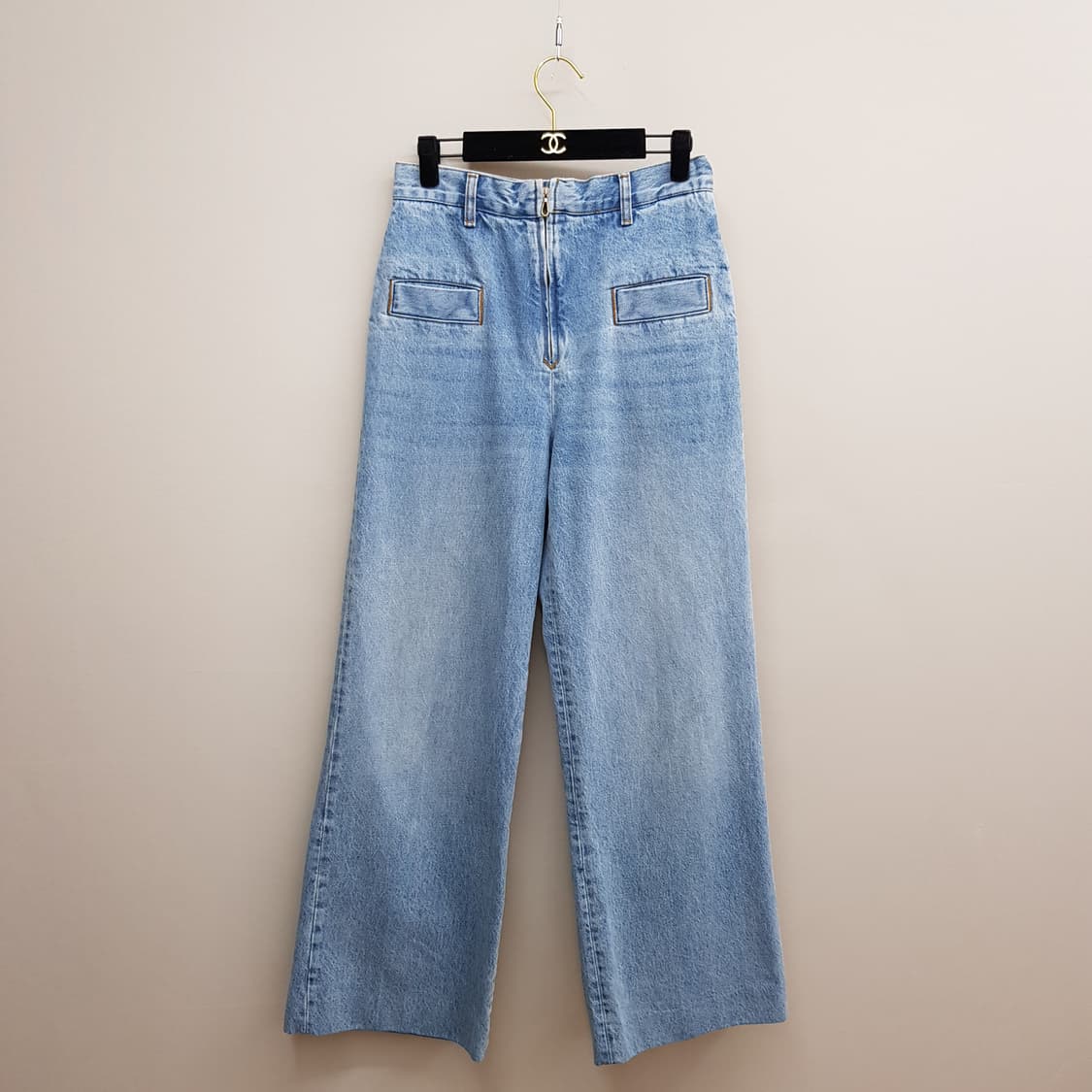 산드로 SANDRO 하이라이즈 와이드 데님 팬츠 38사이즈 상품이미지2