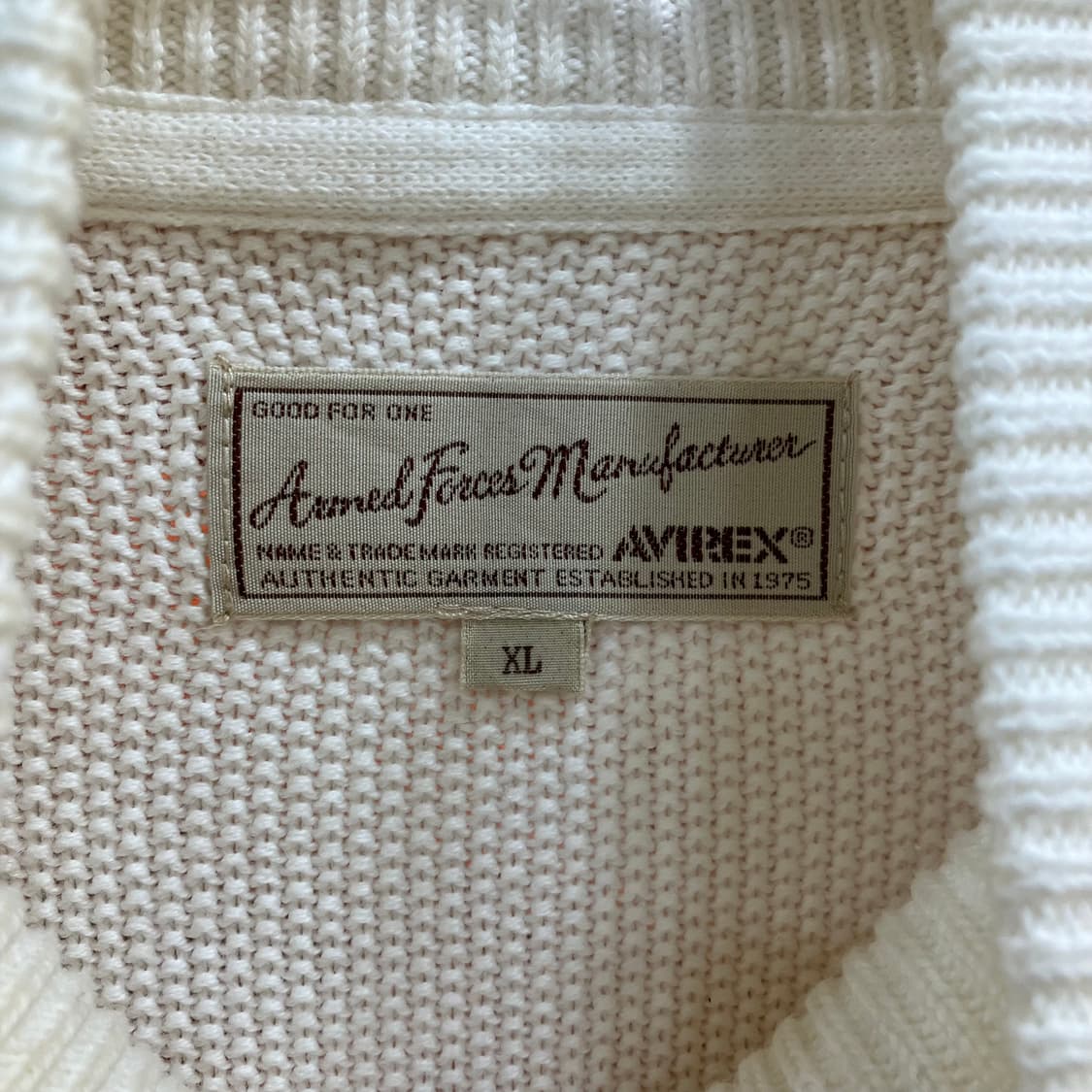 아비렉스 패치 니트 집업 가디건 XL 상품이미지2