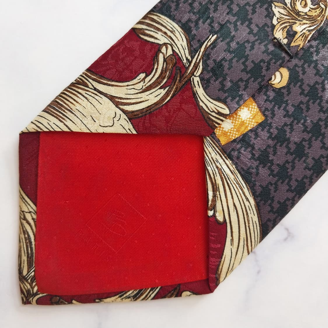 피에르 발망 실크 브라운 패턴 넥타이 9.4cm A등급 K2002
 상품이미지8