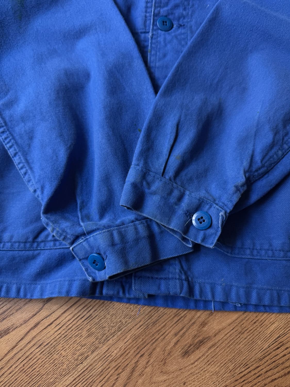 [M]Made in France 빈티지 3포켓 잉크블루 프렌치 워크 자켓 상품이미지6