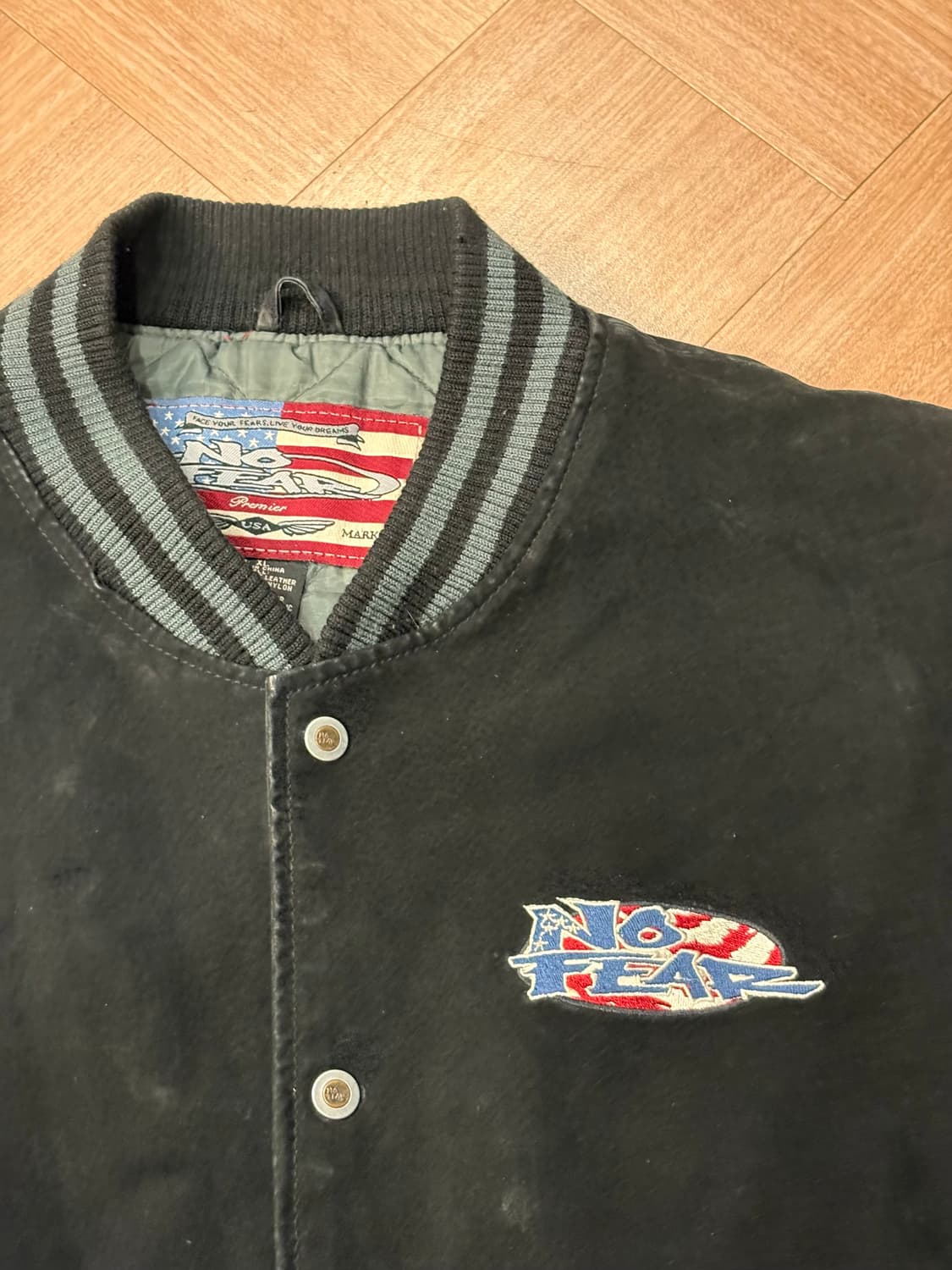 [XL] 노피어 레더 바시티 자켓 상품이미지2