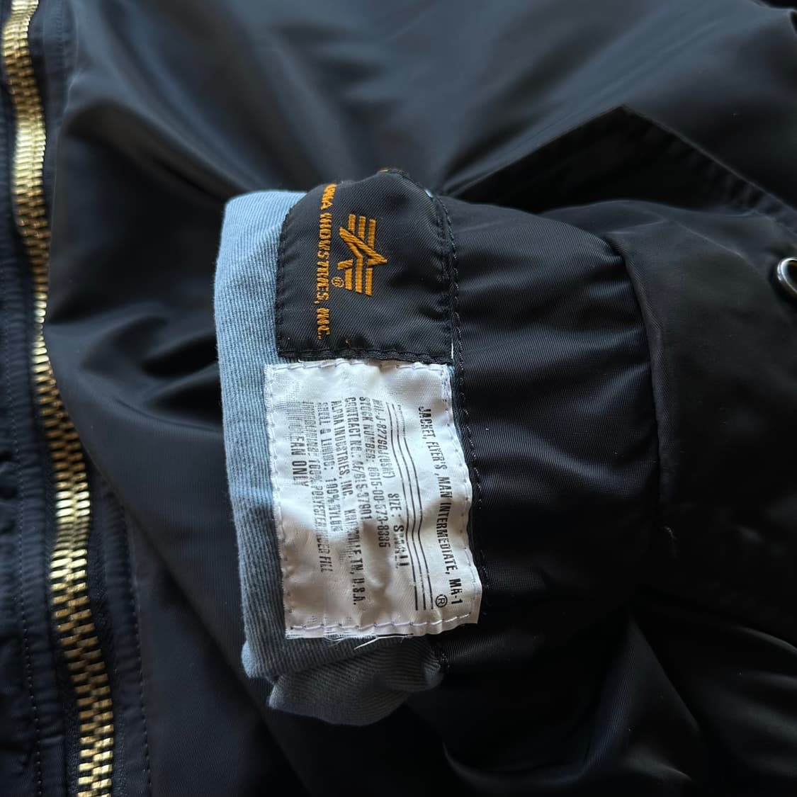 [S]알파인더스트리 MA-1 항공 점퍼 MIL-J-82790J 상품이미지10