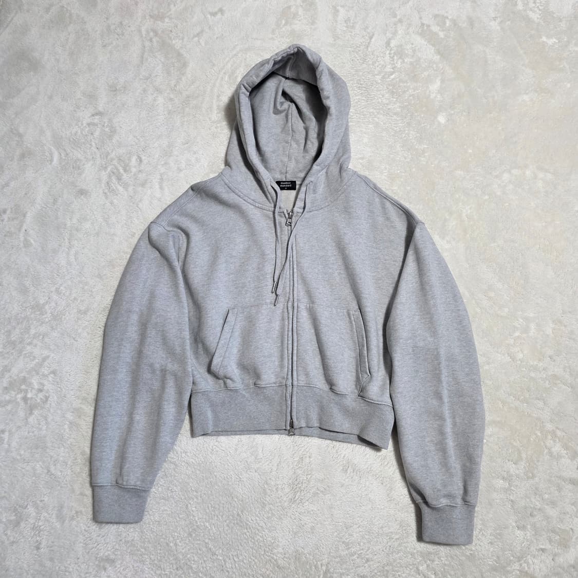 (M)여성 무신사 스웻 크롭 후드집업  상품이미지1