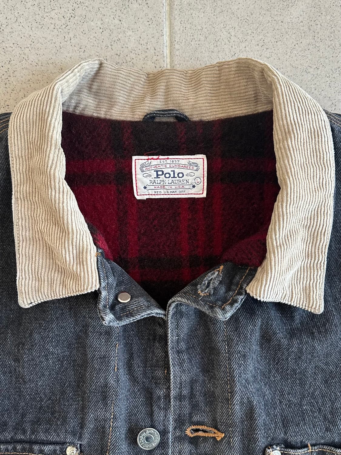 90s 빈티지 폴로 덩가리 자켓 블랙 L 상품이미지6