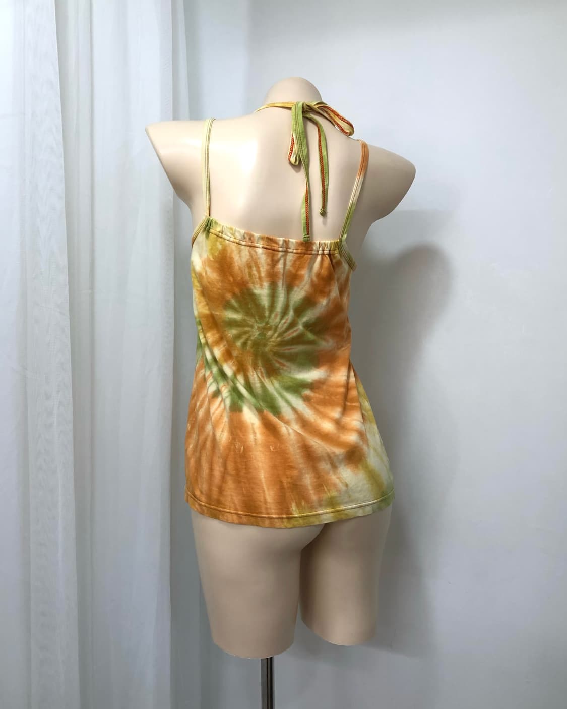 orange tie dye sketch halter sleeveless  상품이미지2