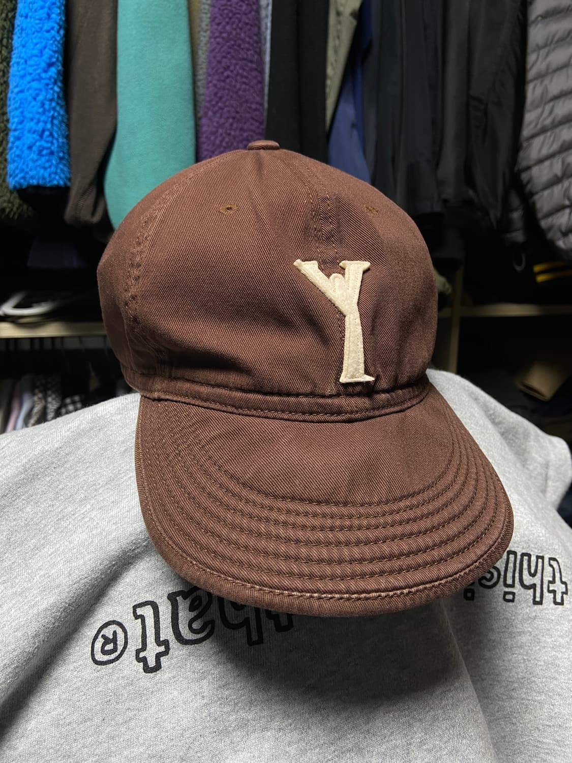 Ryoo Y-og ball cap 브라운 상품이미지1