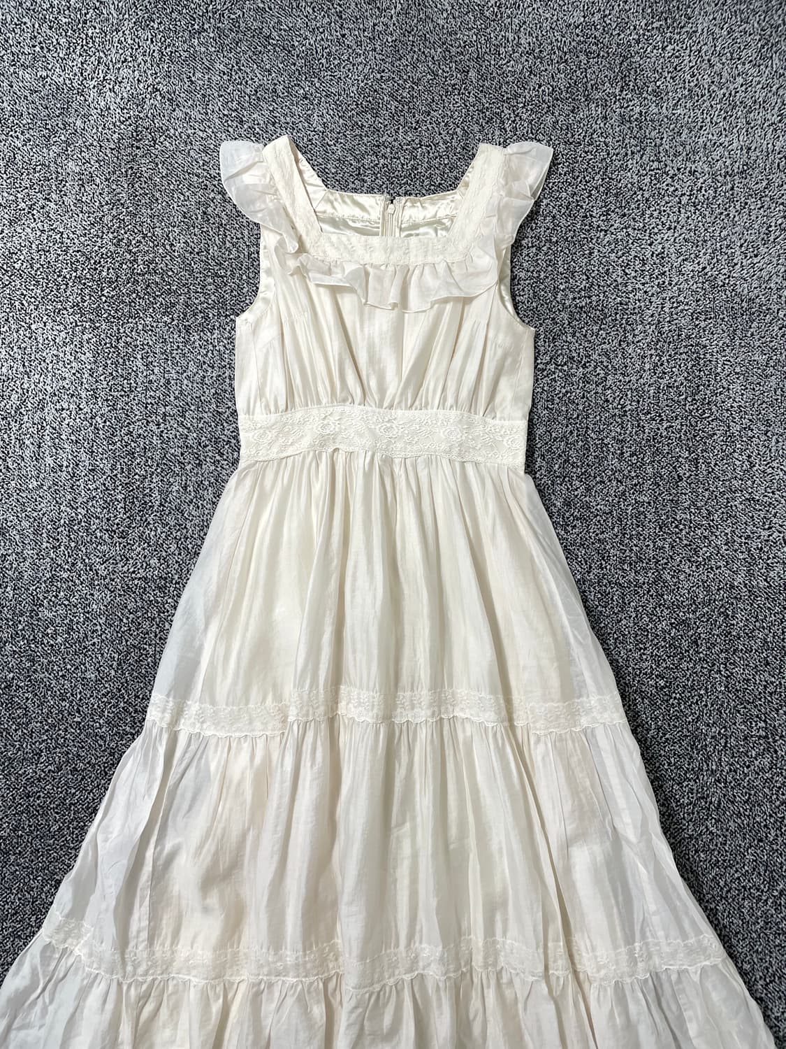 vinteちきゅ. 일본빈티지 Treat Ürself 민소매 레이스 원피스 상품이미지1