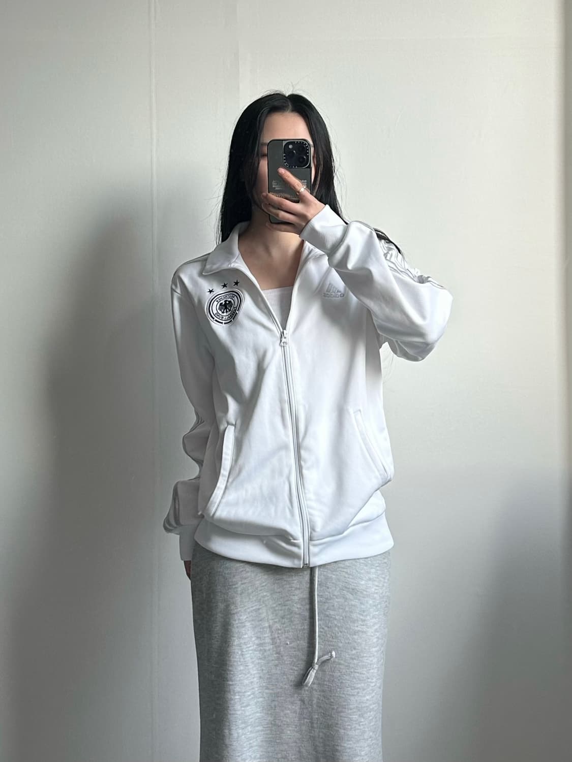 아디다스 독일 화이트 그레이 트랙 져지 상품이미지1