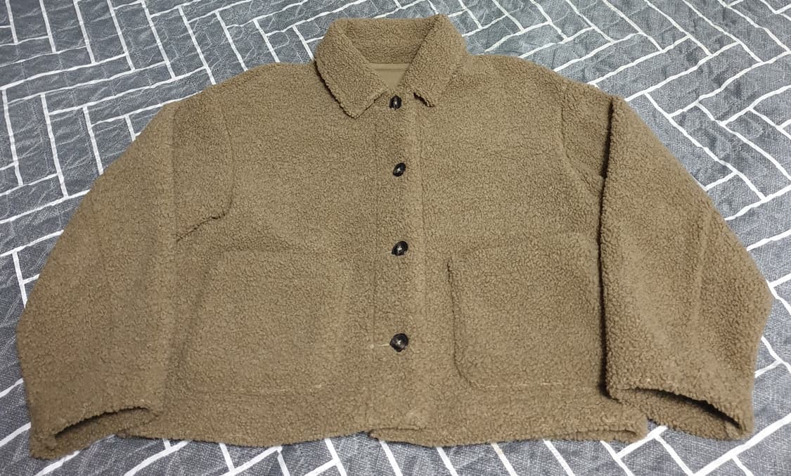 유니클로 크롭 윈드블럭 후리스 뽀글이 자켓 (S) 상품이미지1