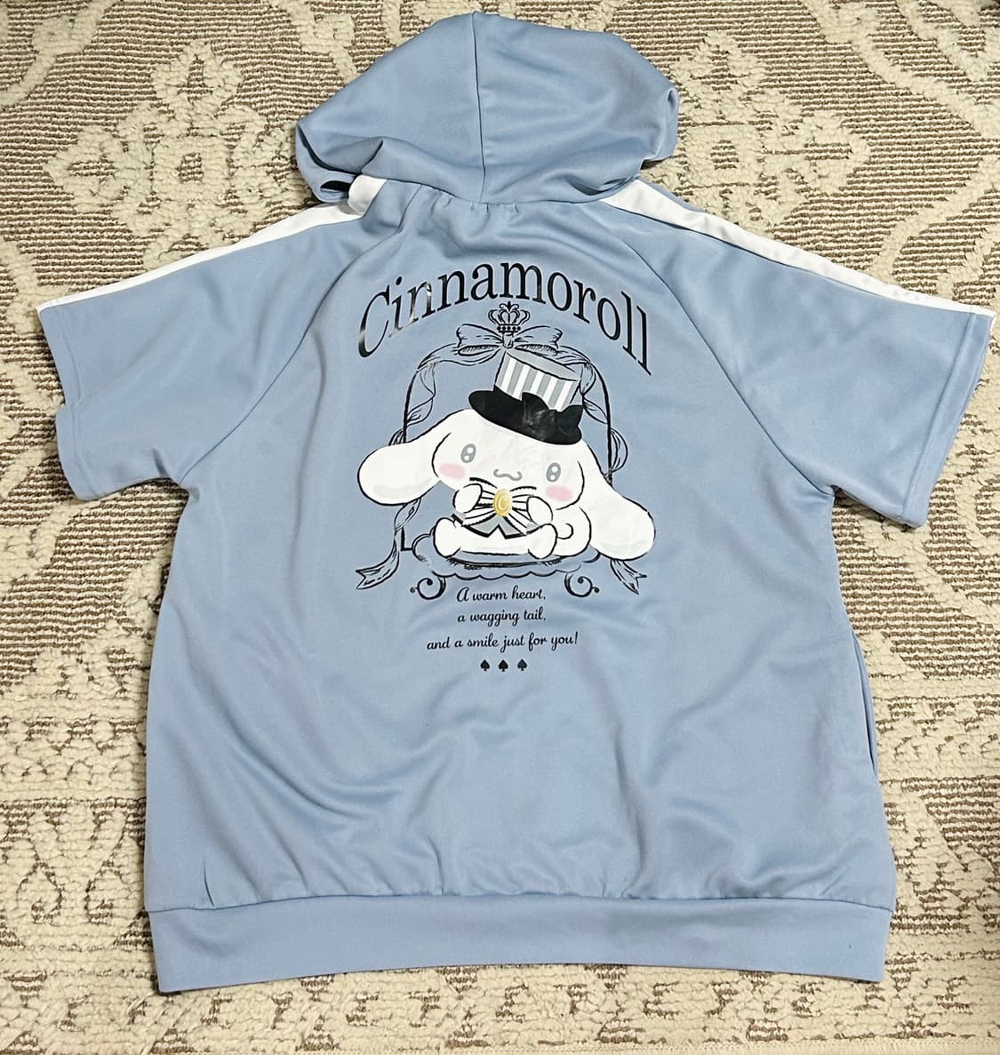 산리오 시나모롤 반팔 후드집업 키치 러블리 상품이미지1