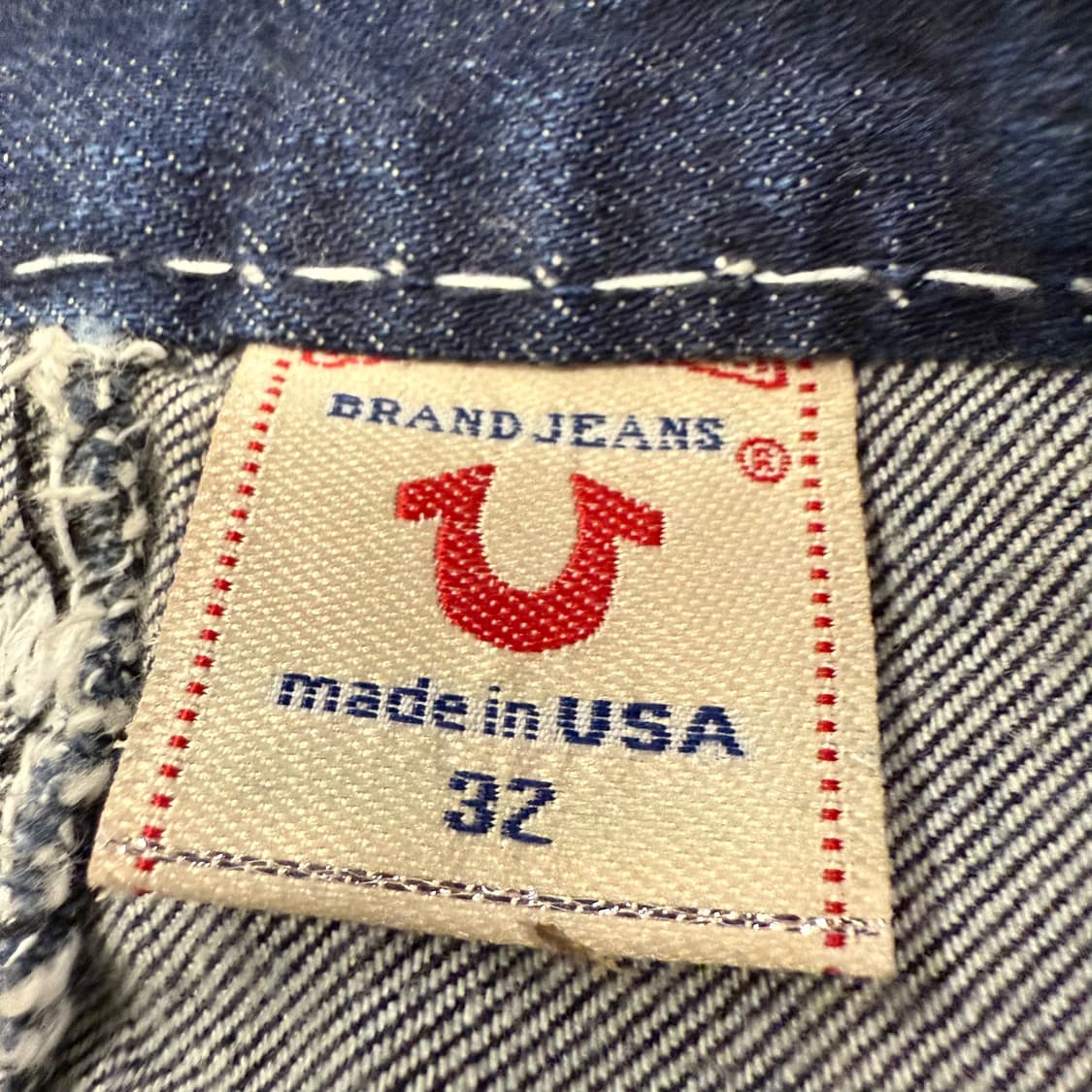 [정품/32] 트루릴리젼 스티치 데님 바지 b14 상품이미지5