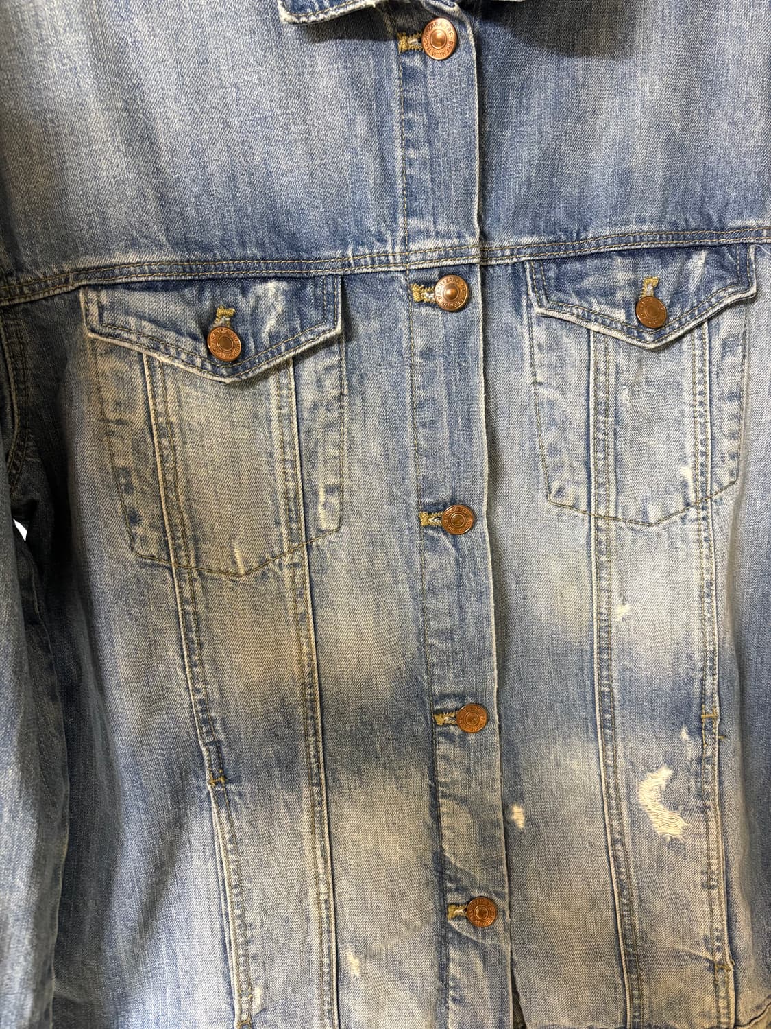 자라 WE DENIM 데님 자켓 데미지 워싱 상품이미지3